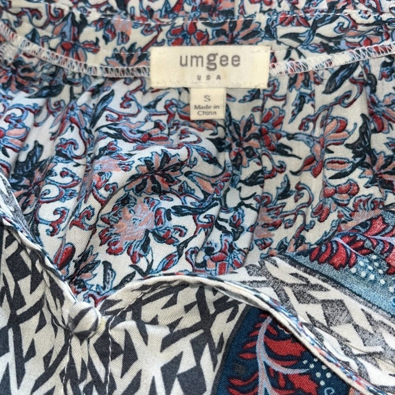 0 Umgee Boho Tribal Aztec Tunic Dress S Size S / US 4 / IT 40 - 3 Thumbnail