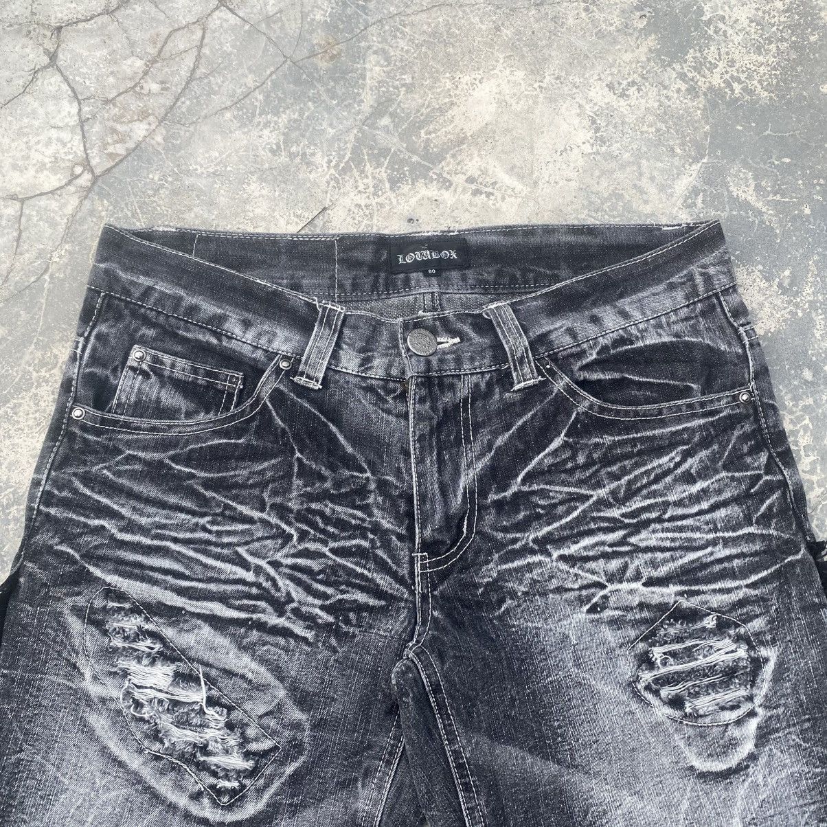 LOWBOX LOWBOX Distressed Wolf Crop Jeans Size US 30 / EU 46 - 2 Thumbnail