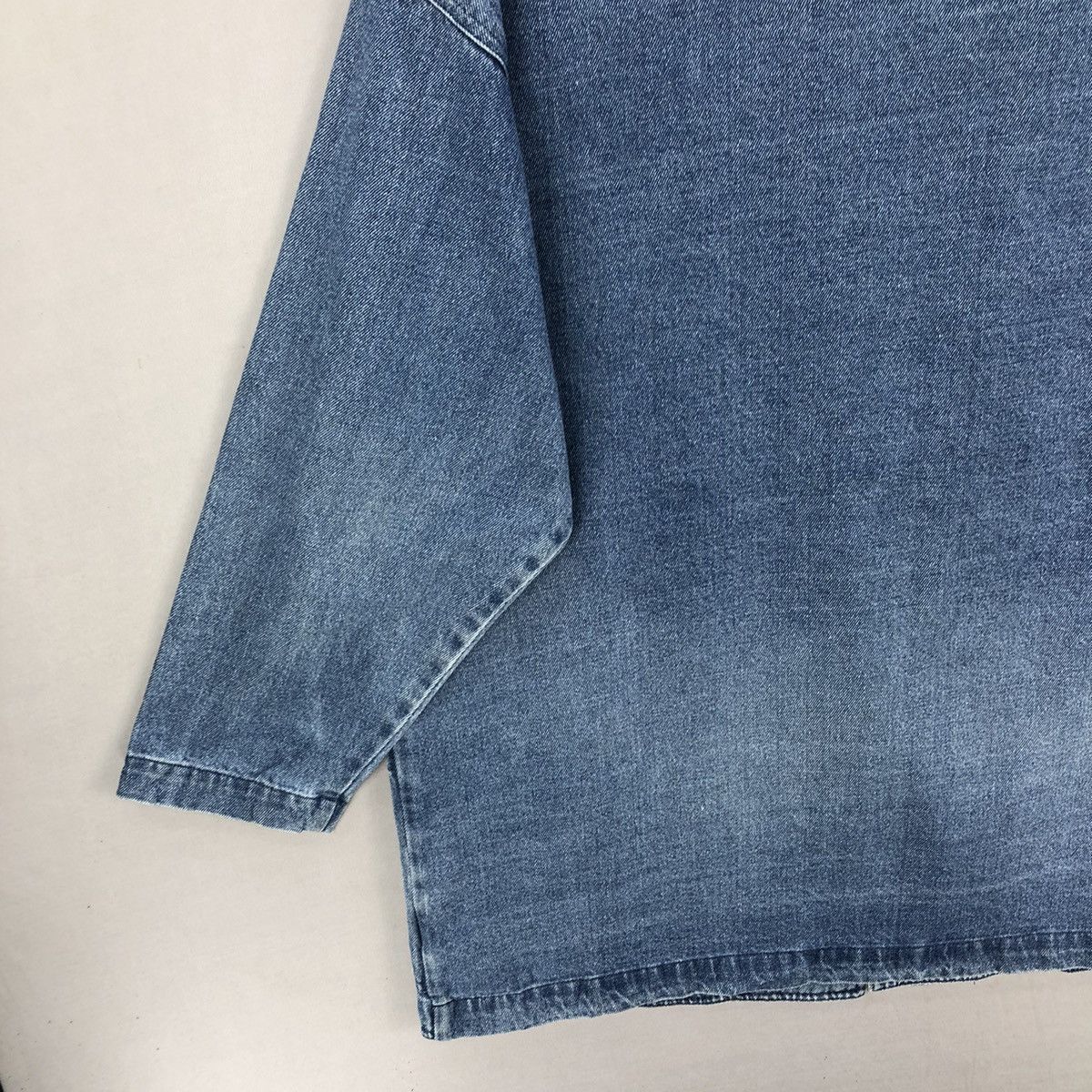 Number (N)ine Vintage Kastane Washed Denim Kimono Lab Coat Size US L / EU 52-54 / 3 - 12 Thumbnail