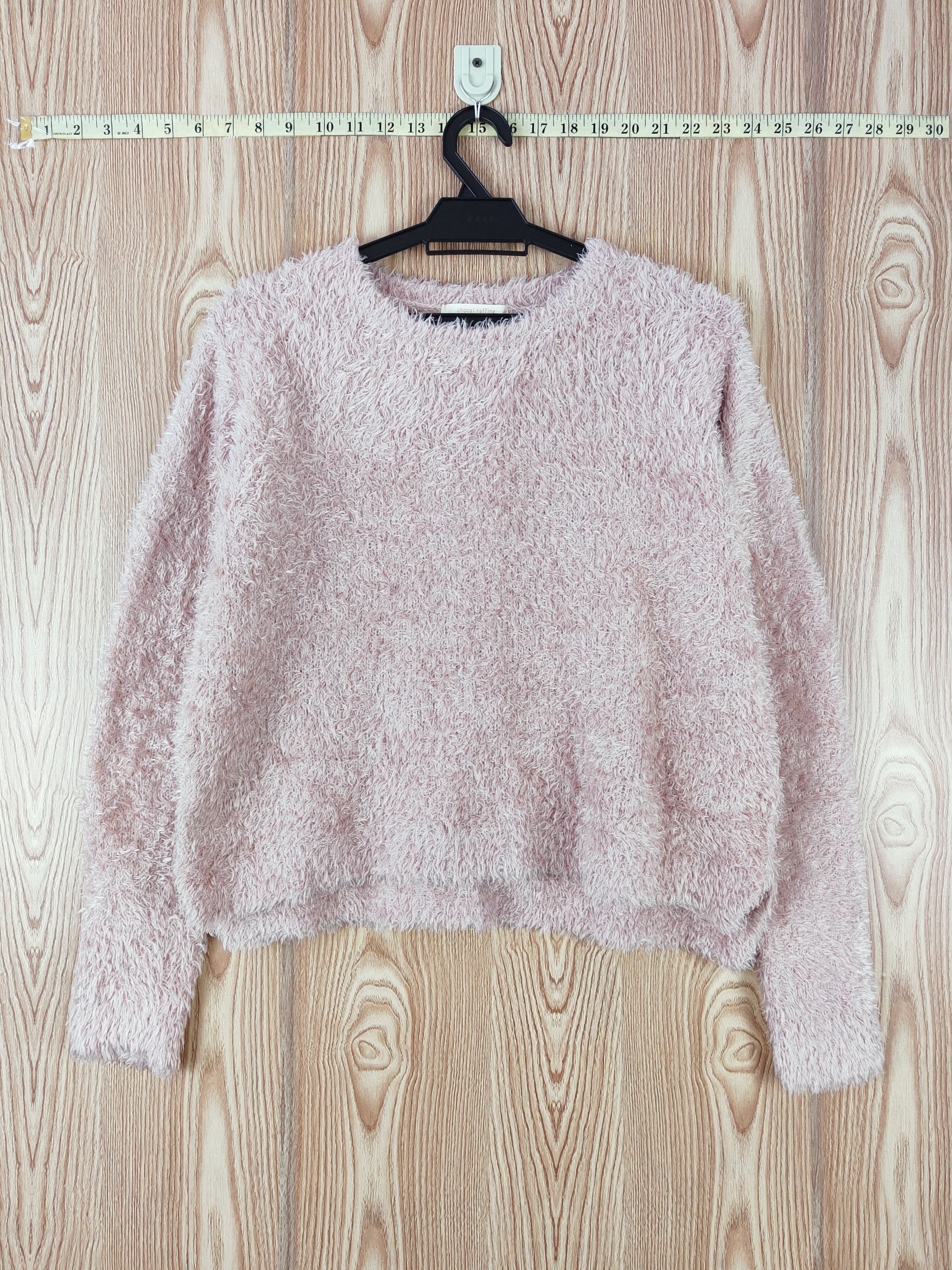 Aran Isles Knitwear × Japanese Brand Chocol Raffine Pink Shag Shaggy Fur Mohair Knitwear #W883 Size M / US 6-8 / IT 42-44 - 1 Thumbnail