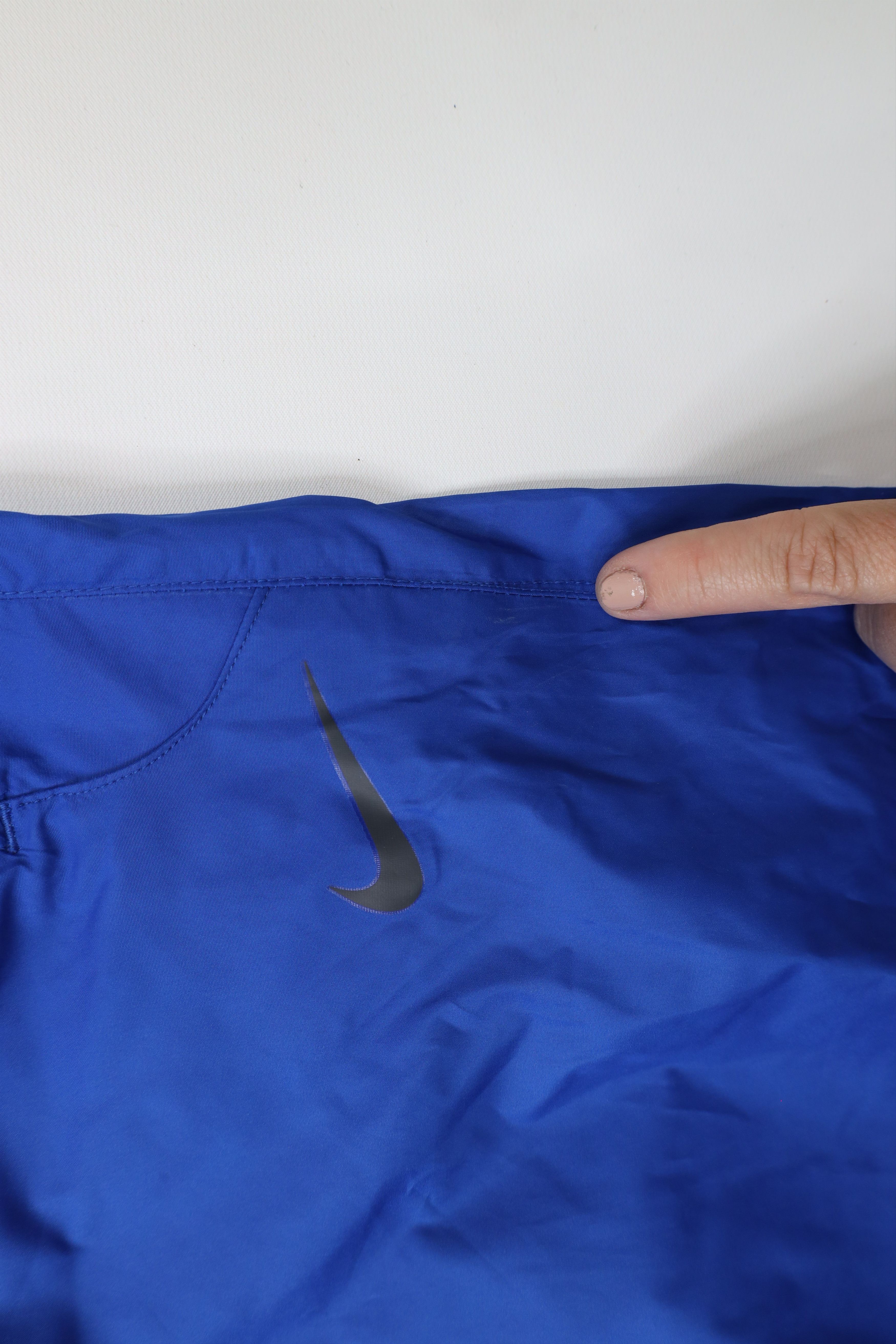 Nike × Vintage Nike Storm Fit Mini Swoosh Wide Leg Rain Pants Royal Blue Size US 44 / EU 60 - 5 Thumbnail