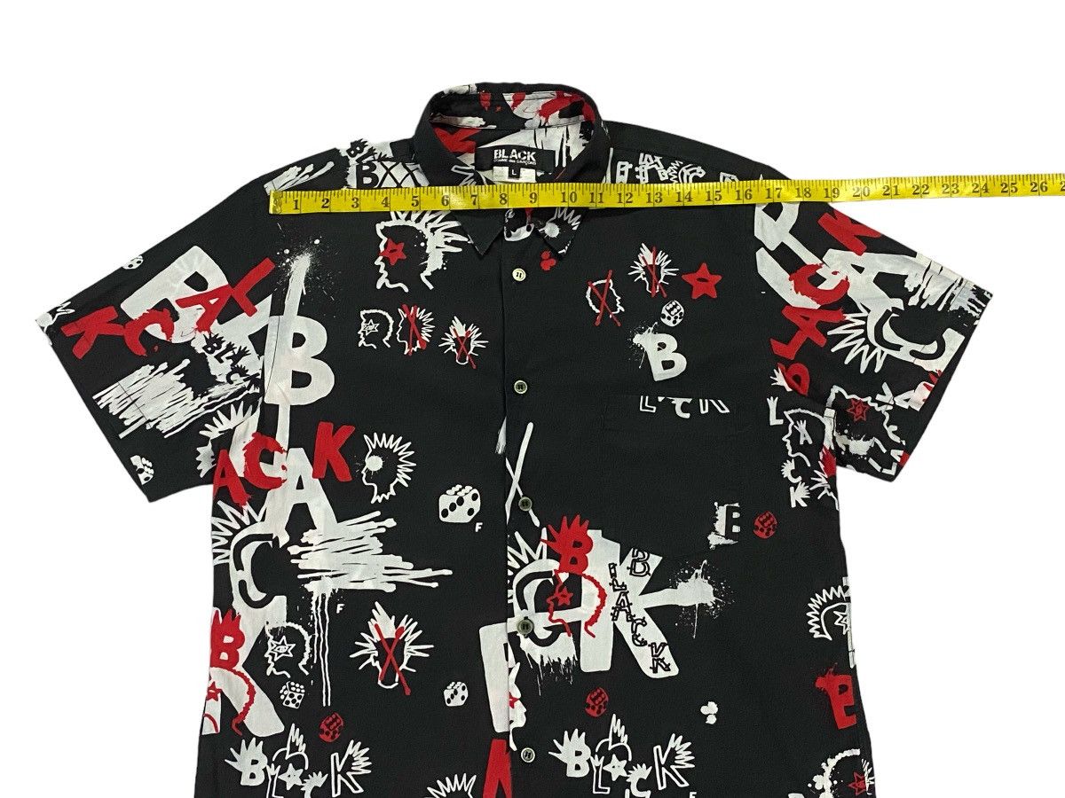 Comme des Garcons × Comme des Garcons Black Rare🔥Comme Des Garçons Black Fullprint Shirt Button Ups Size US L / EU 52-54 / 3 - 6 Thumbnail