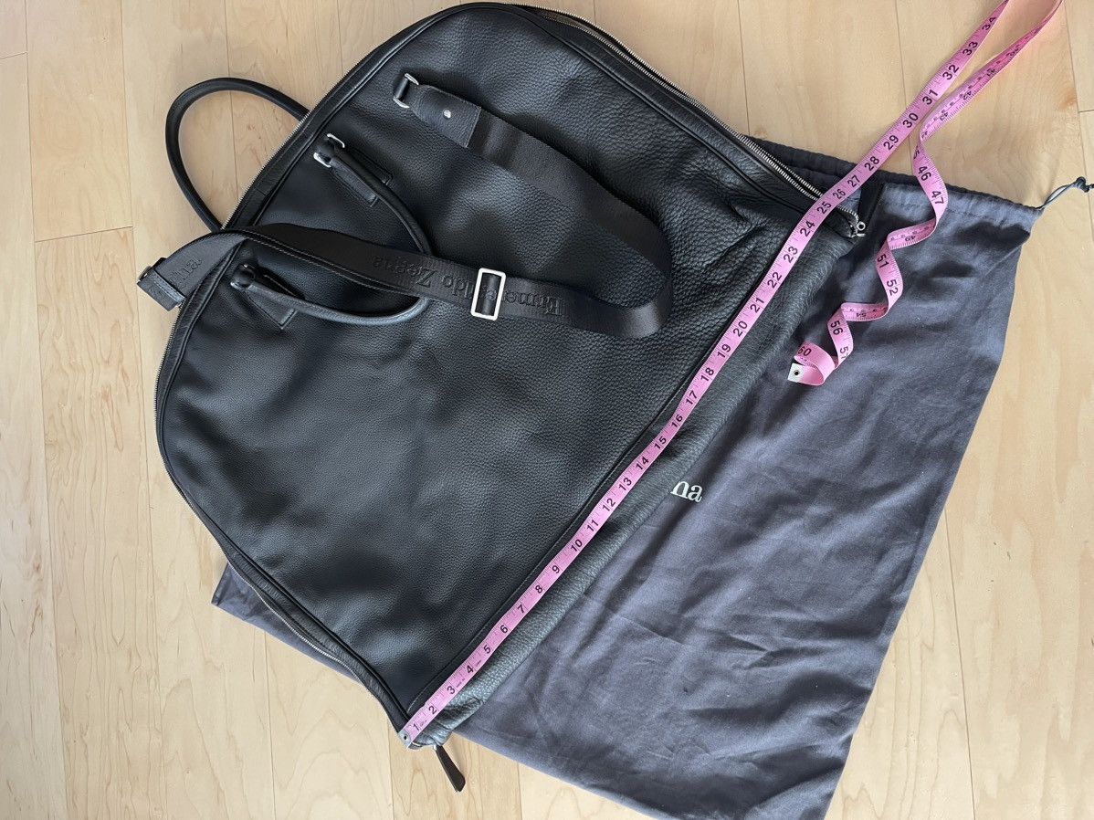 Ermenegildo Zegna garment leather bag brown made in Italy