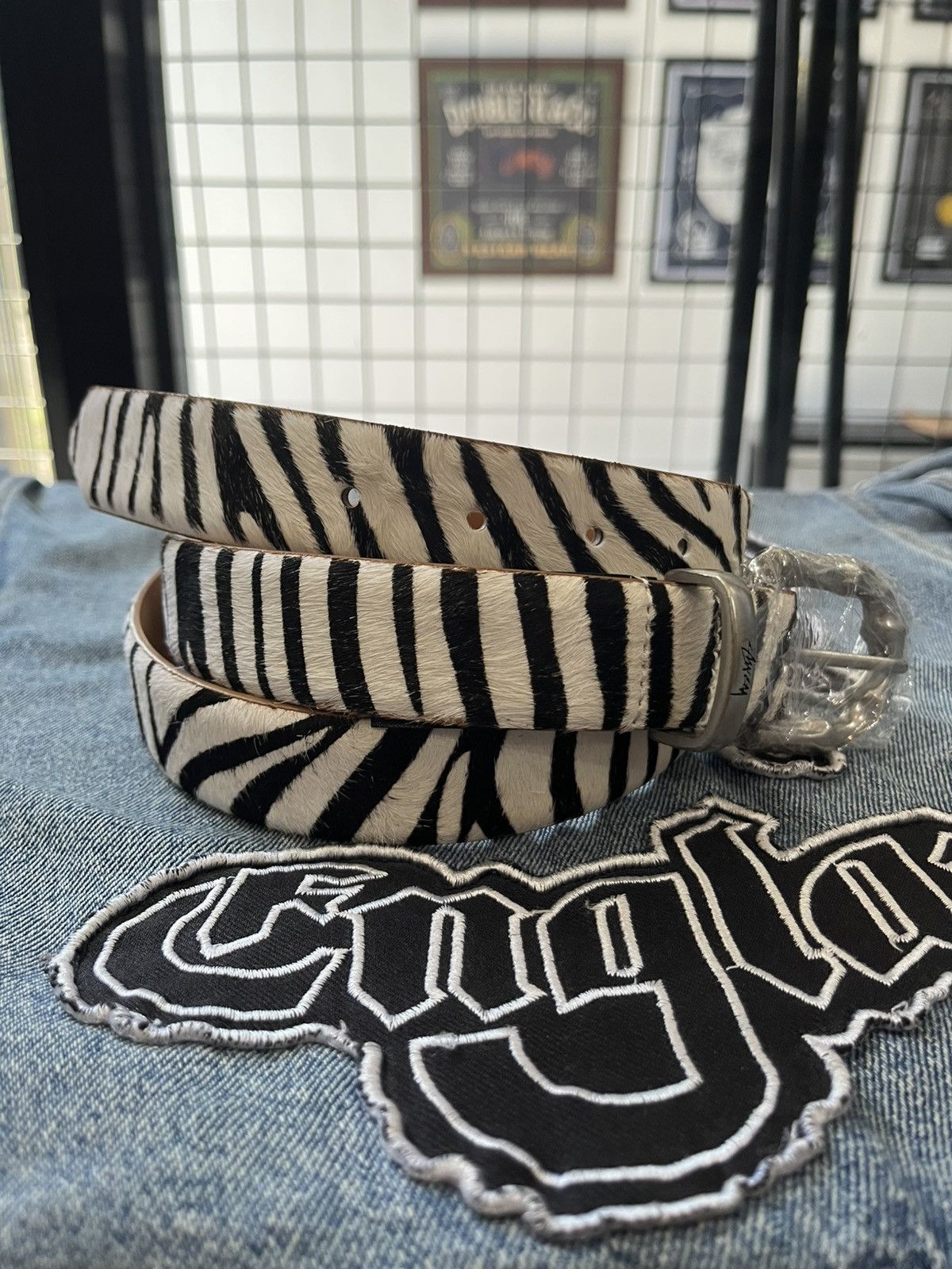 Stussy Stussy Bamboo Belt Zebra Fur | Grailed