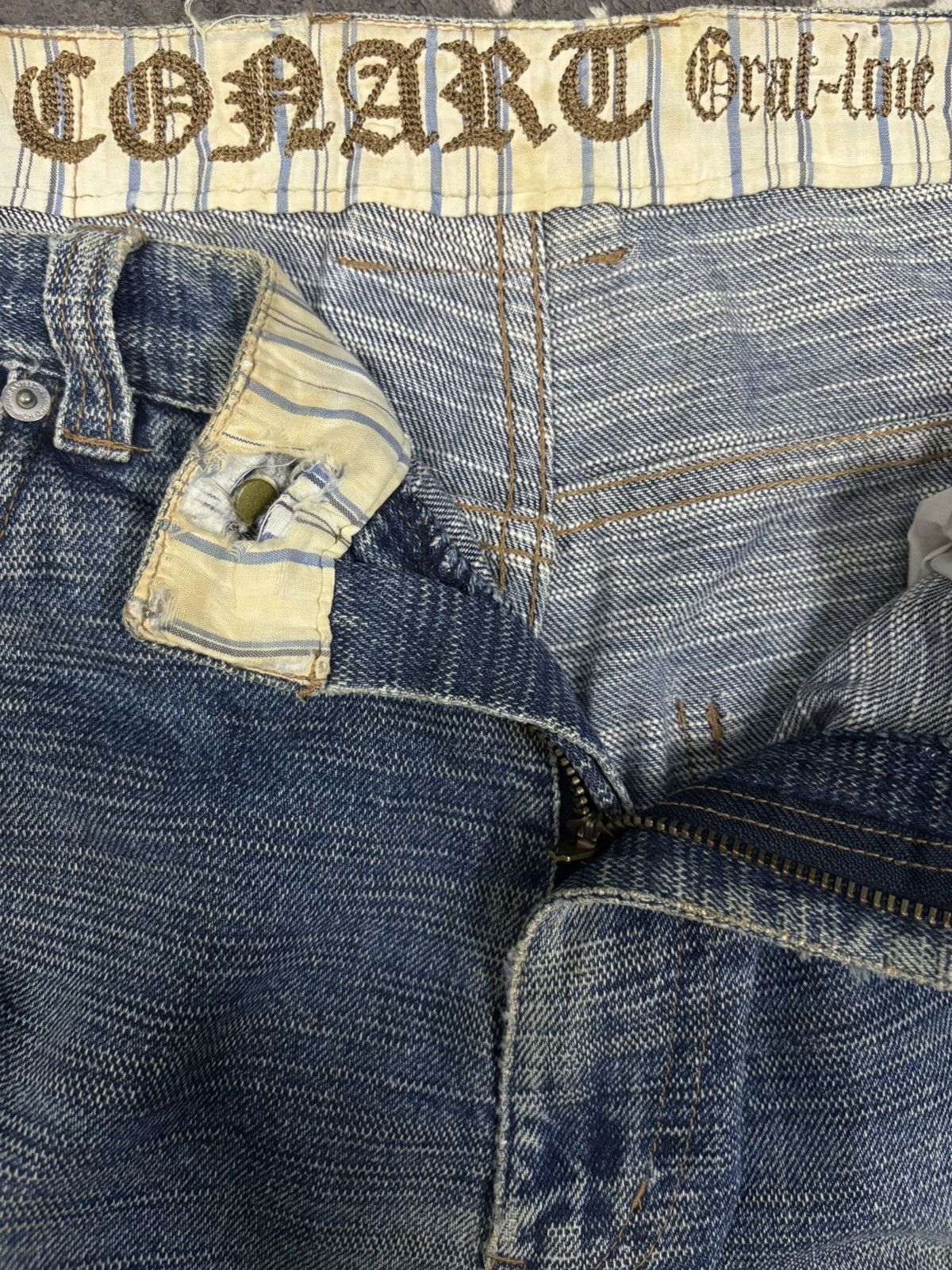 JNCO Vintage 90s Conart Faded Washed Baggy Carpenter Jeans Size US 33 - 16 Thumbnail