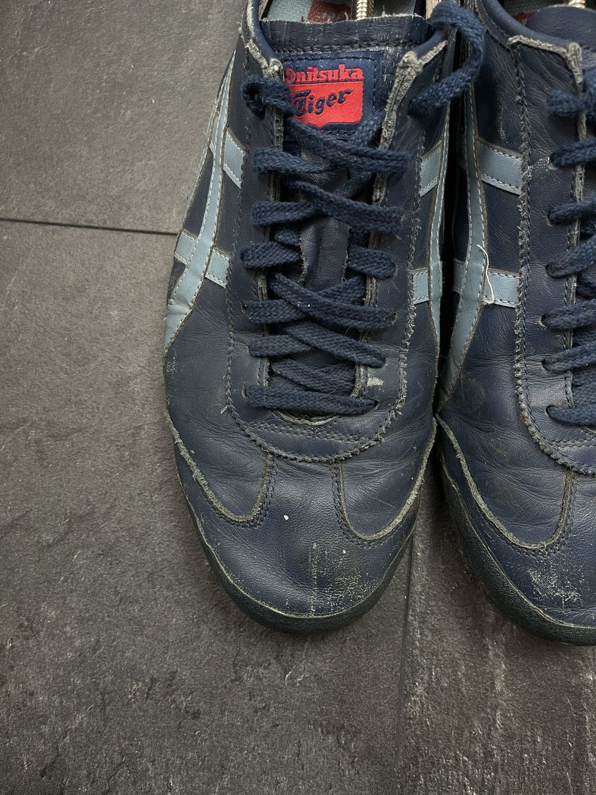 Asics × Japanese Brand × Streetwear Asics Tiger Onitsuka Leather Vintage Sneakers 90s Size US 12 / EU 45 - 6 Thumbnail
