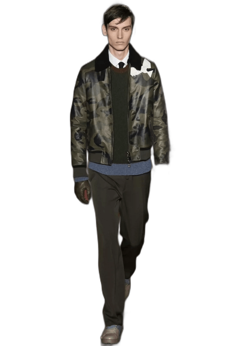 Valentino Valentino Camouflage Leather Jacket Size US L / EU 52-54 / 3 - 1 Thumbnail