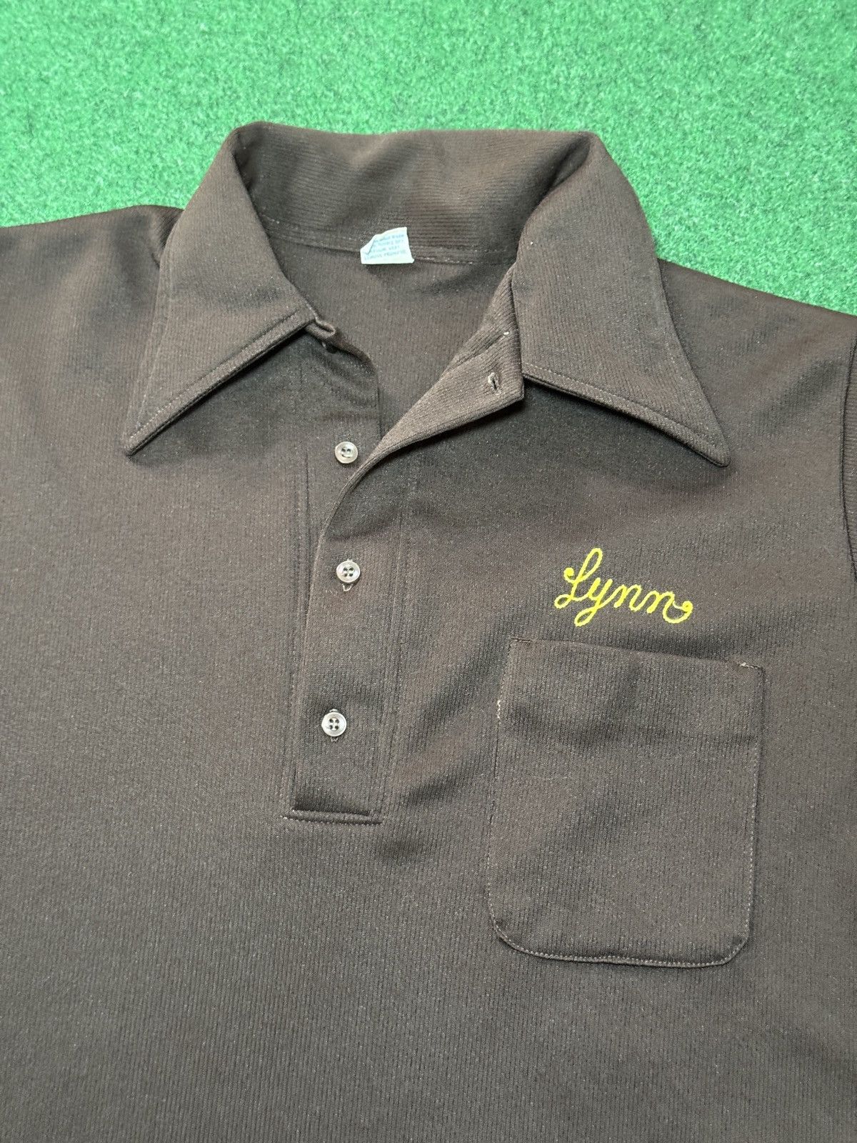 Vintage True Vintage 70s Chain Stitch Damore Press Lynn Polo Shirt Size US L / EU 52-54 / 3 - 2 Thumbnail