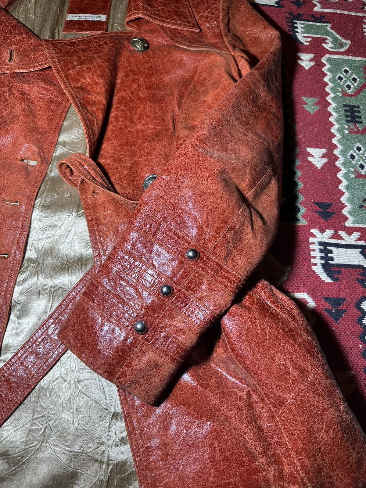 Roberto Cavalli Very Rare 1988-1990 Roberto Cavalli Lamb Leather Jacket Size S / US 4 / IT 40 - 13 Thumbnail