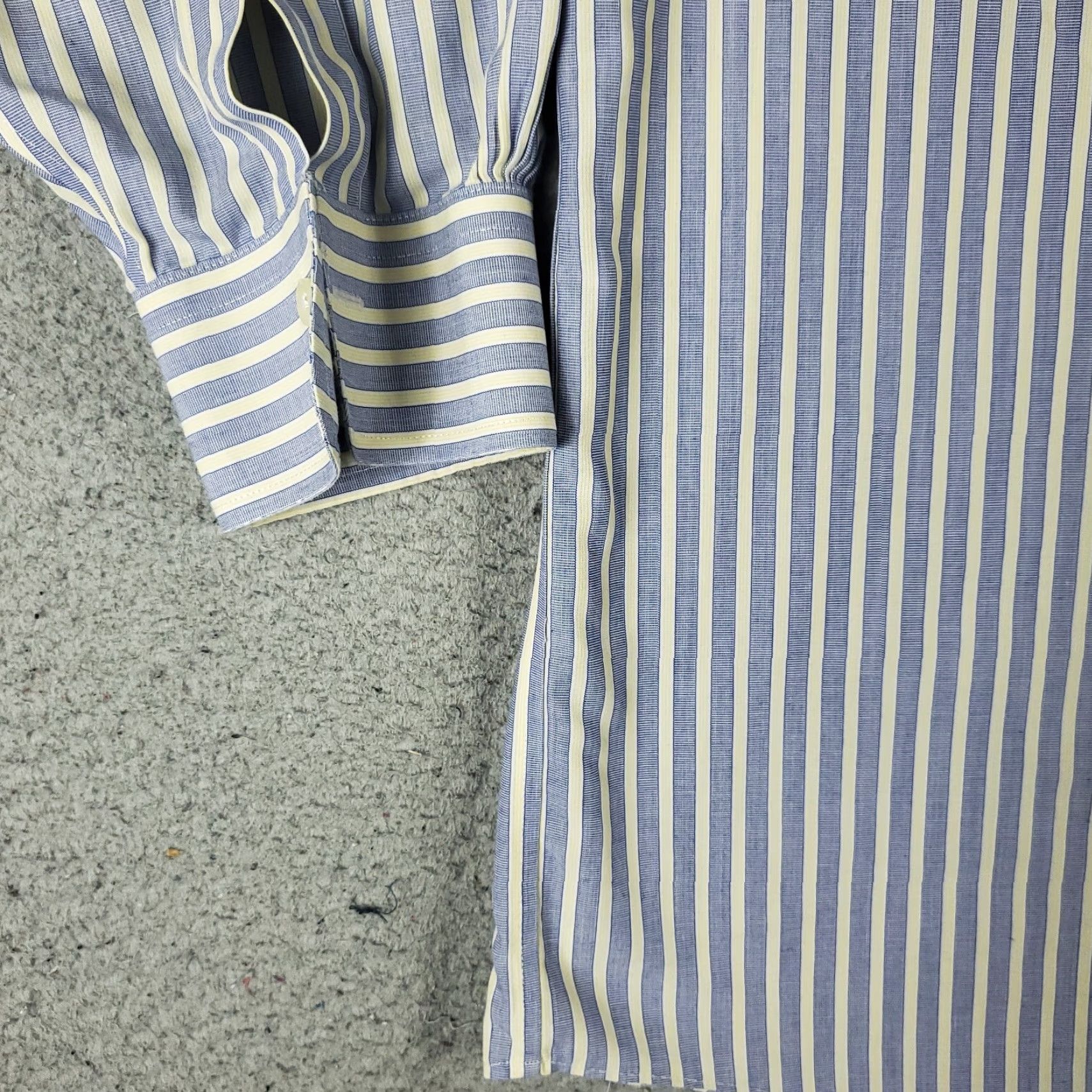 Brooks Brothers Brooks Brothers Dress Shirt Mens 16.5 Blue Striped Long Sleeve Button Down Regular Fit Size 42R - 3 Thumbnail