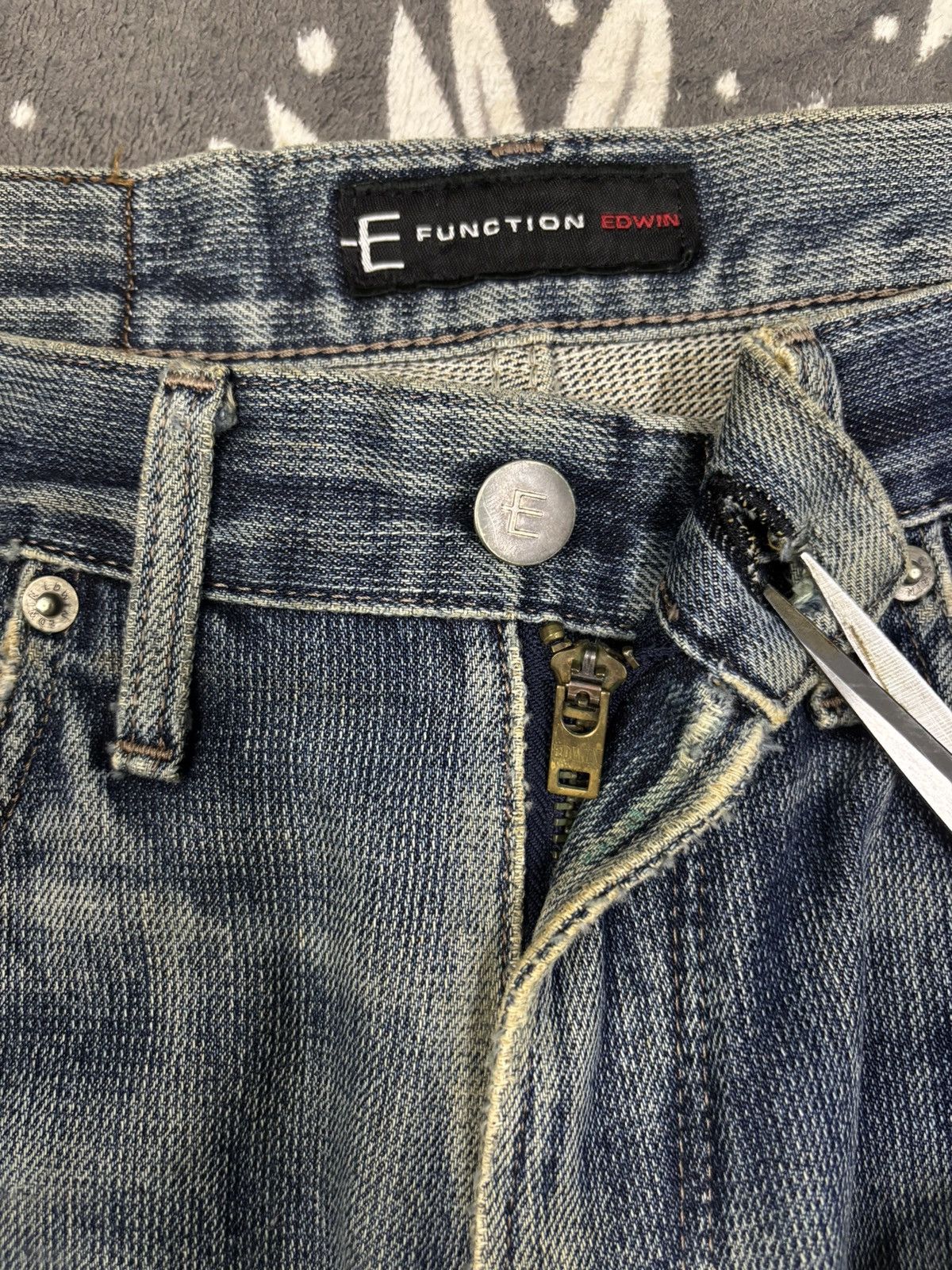 Edwin Edwin EZ-503 E Function Whiskers Rusty Wash Loose Fit Jeans Size US 29 - 19 Thumbnail