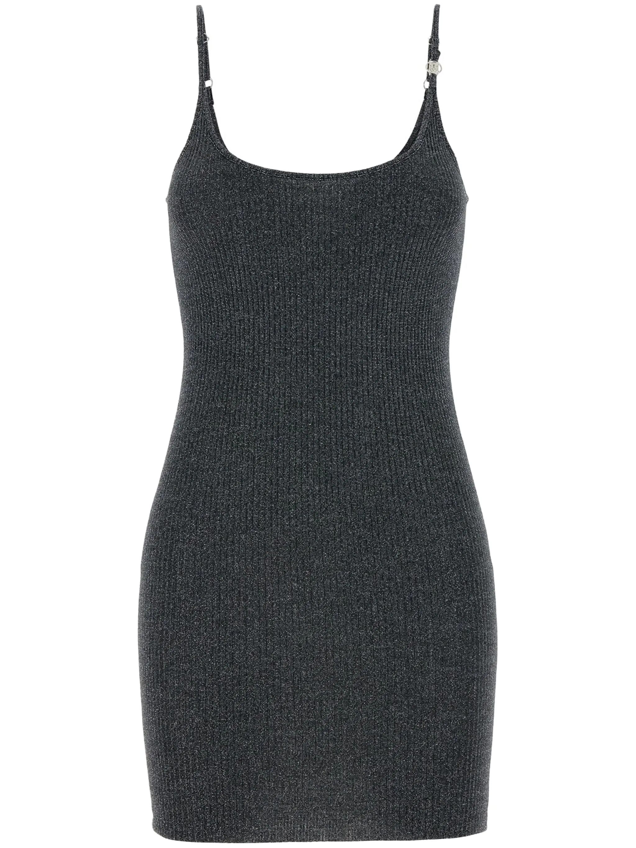 Amiri o1orln1025 Lurex Minidress in Grey Size XL / US 12-14 / IT 48-50 - 1 Thumbnail