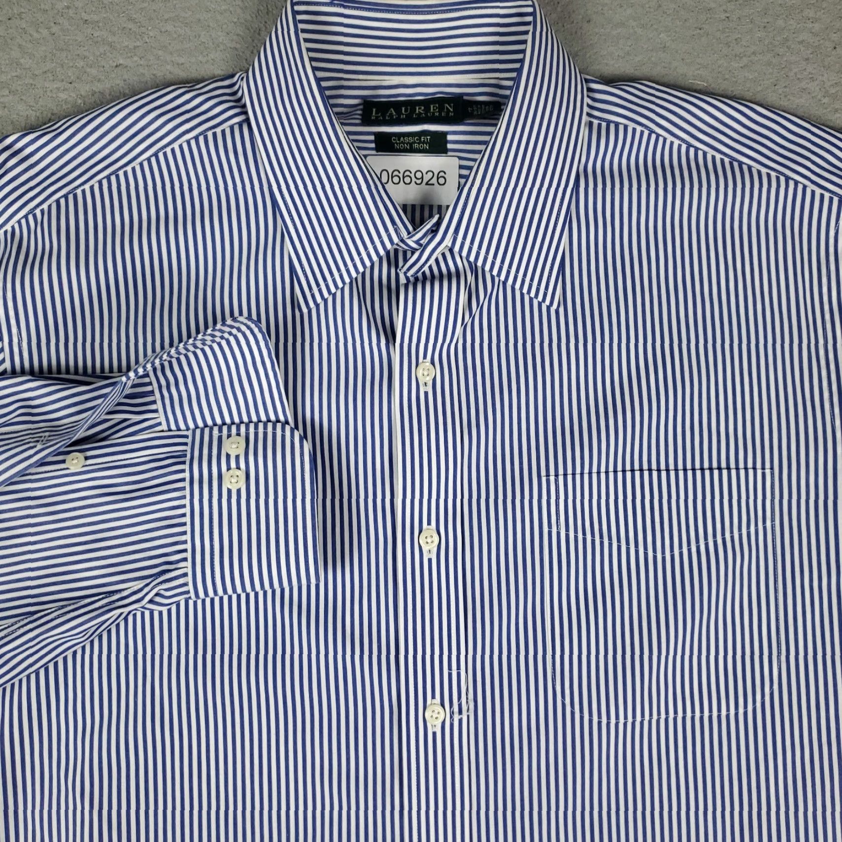 Ralph Lauren Ralph Lauren Shirt Mens 17 Blue Striped Classic Fit Dress Button Up Long Sleeve Size 46R - 2 Thumbnail
