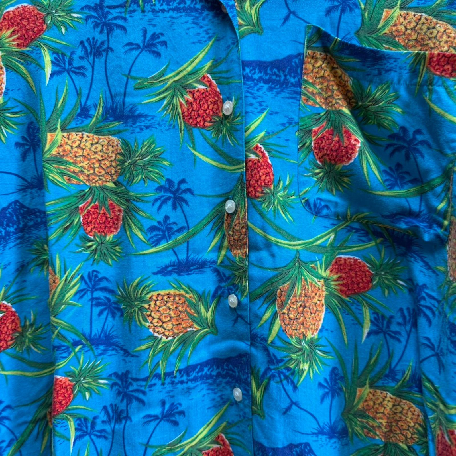 Gap × Vintage Vintage 90s Gap Floral Hawaiian Loop Collar Shirt Size US L / EU 52-54 / 3 - 3 Thumbnail