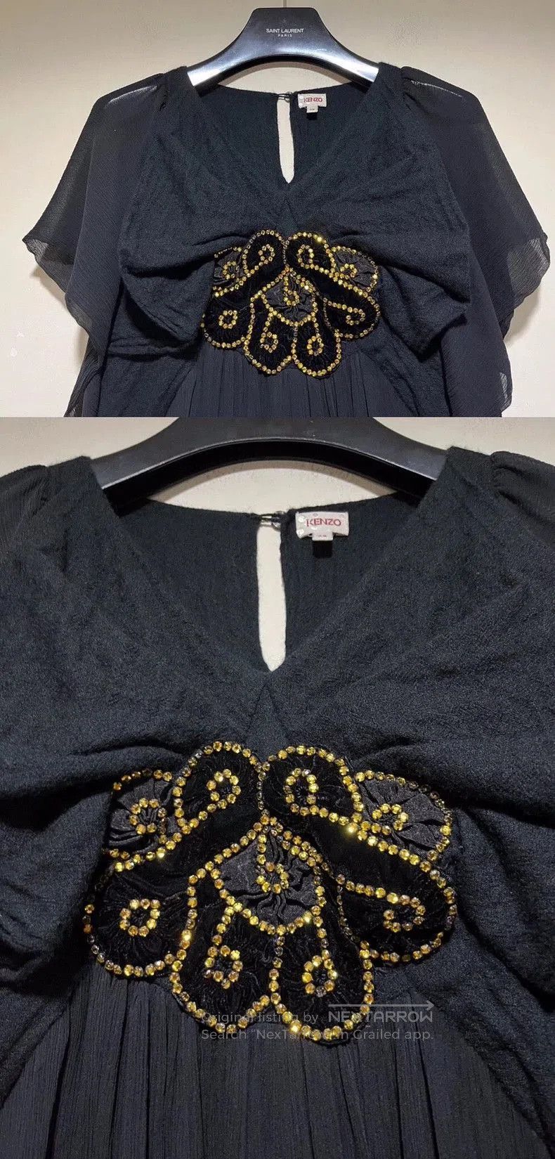 Kenzo Kenzo Silk Wool Black Maxi Dress. Size ONE SIZE - 7 Thumbnail
