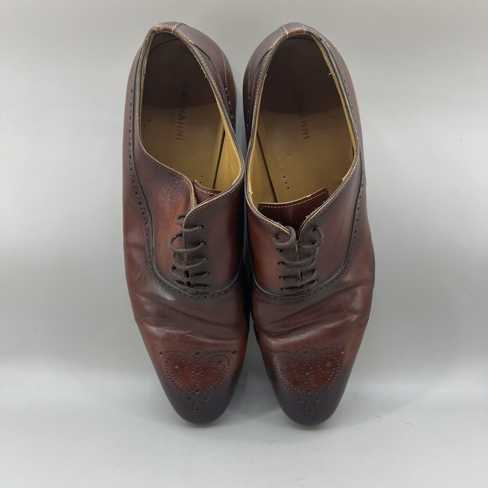 Magnanni Magnanni Manolo Medallion Shoes Men's Size 9 M Cognac Brown Size US 9 / EU 42 - 5 Thumbnail