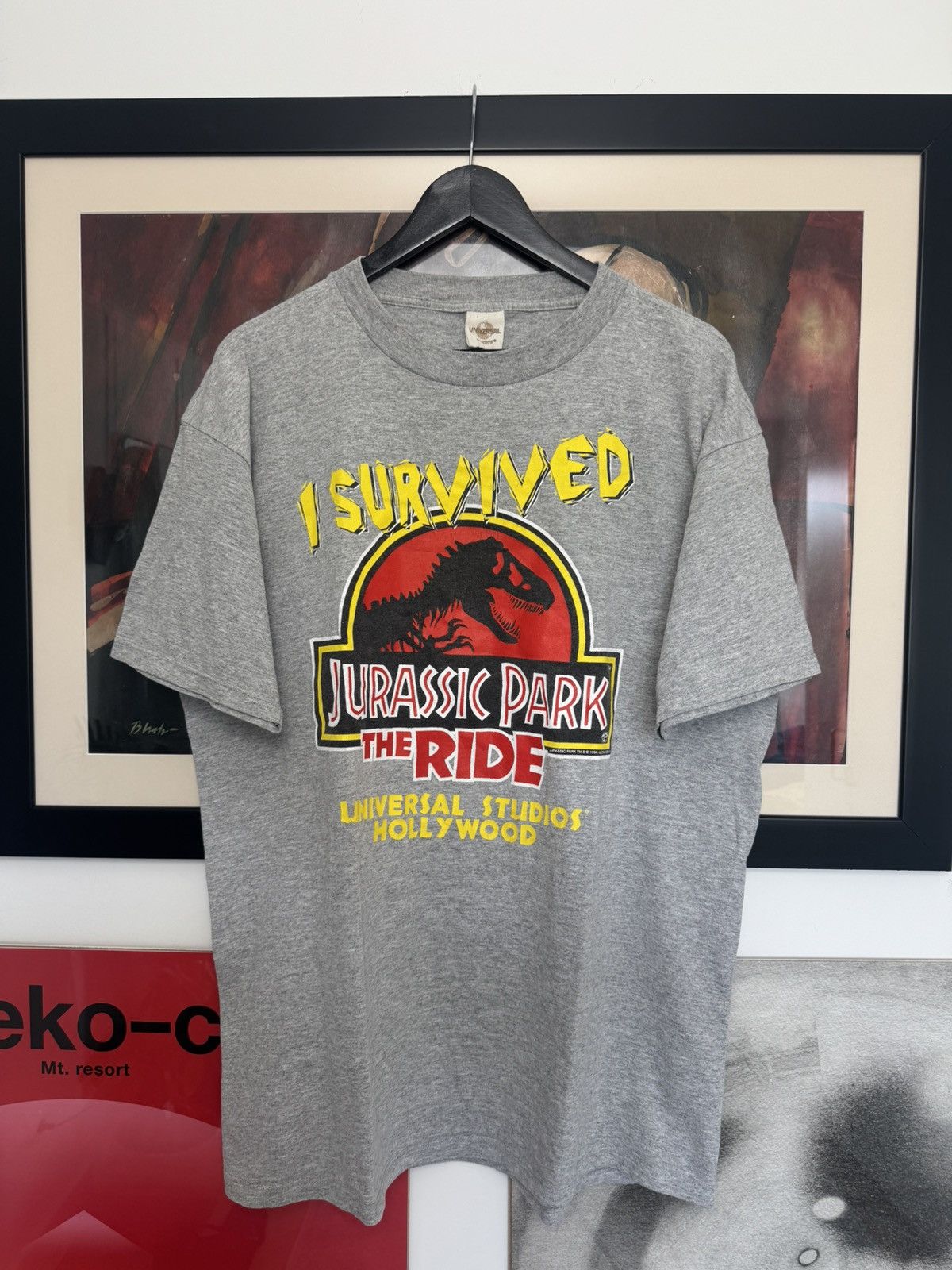Vintage Vintage 90s Movie Promo Tee Jurassic Park Og Universal Rare Size US XL / EU 56 / 4 - 1 Thumbnail