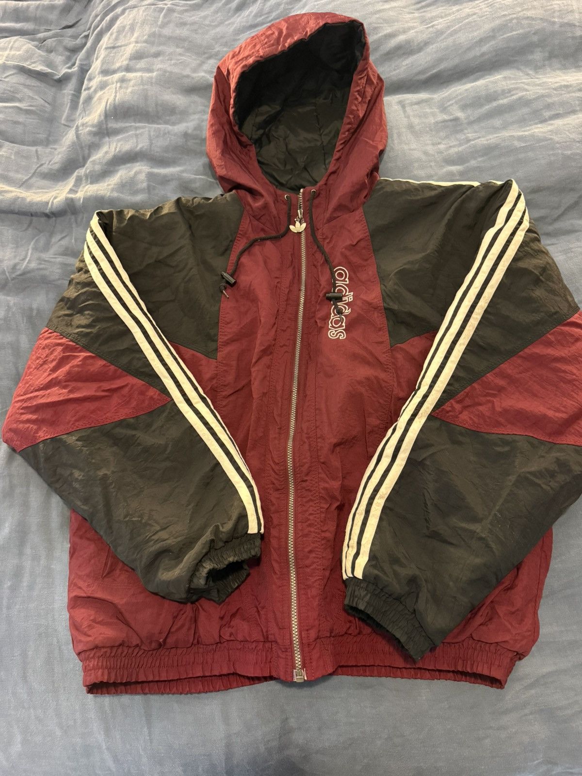 Adidas Vintage Y2K 90s Rare Red Adidas Winter Jacket XL Size US XL / EU 56 / 4 - 1 Thumbnail