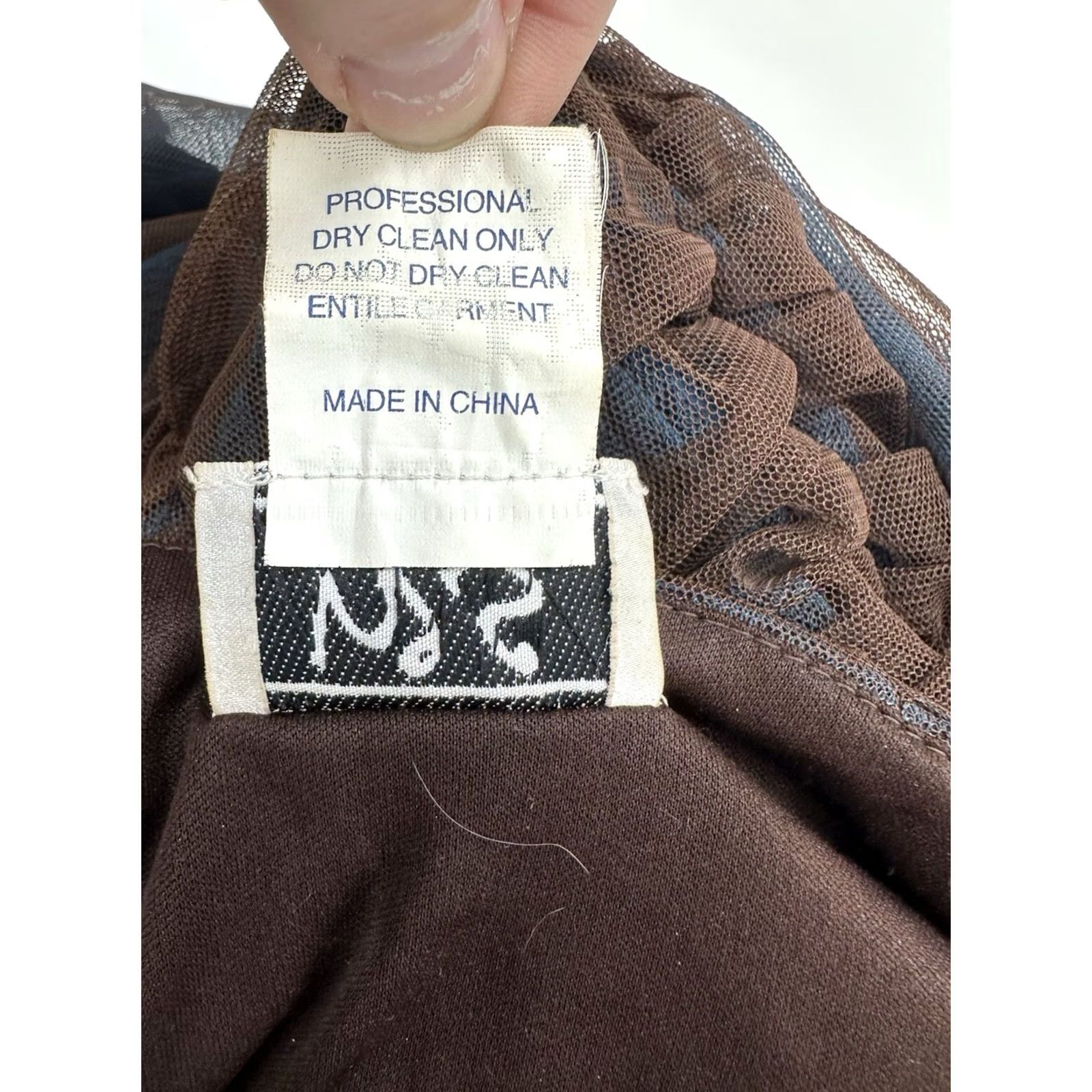 Vintage VINTAGE Water Signs Juniors Dress Brown Blue Strapless Layered Homecoming Size 9/10 Size M / US 6-8 / IT 42-44 - 5 Thumbnail