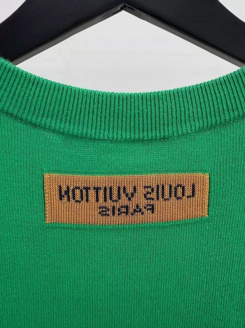 Louis Vuitton Louis Vuitton Green Knit Logo Short Sleeve Shirt -2505 Size US S / EU 44-46 / 1 - 5 Thumbnail