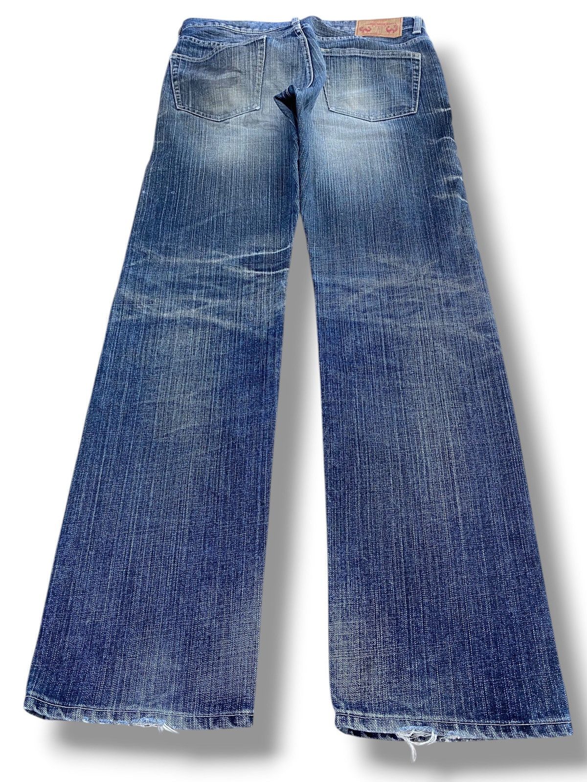 Japanese Brand Japanese Brand Whiskers Ripped Style Straight Cut Jeans Size US 33 - 3 Thumbnail