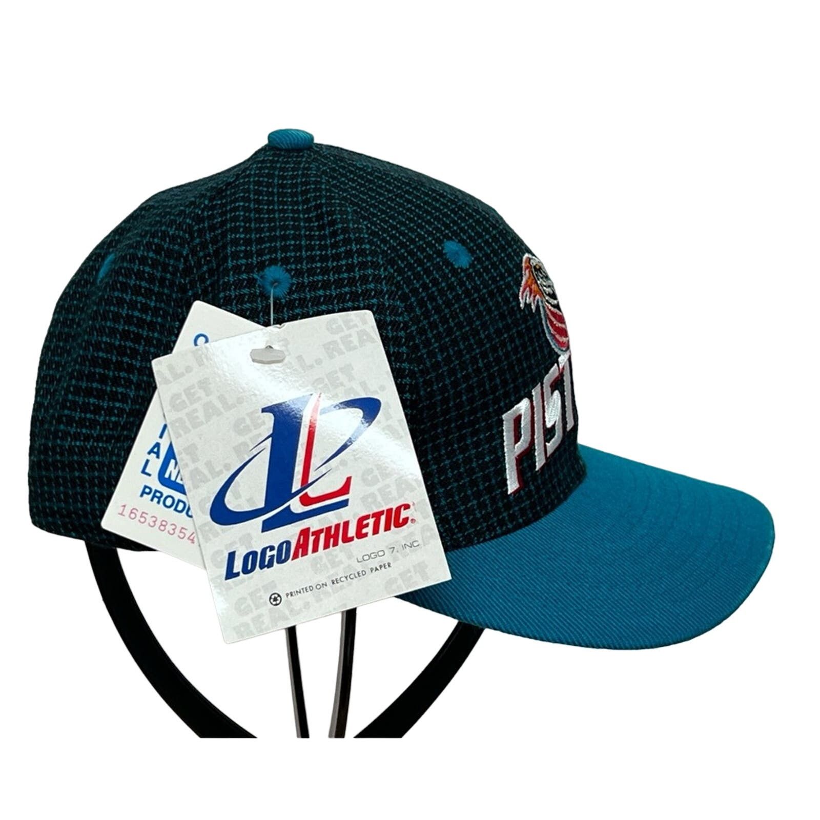 Logo Athletic Detroit Pistons Vintage SnapBack Hat 90s Logo Athletic NEW Size ONE SIZE - 2 Thumbnail