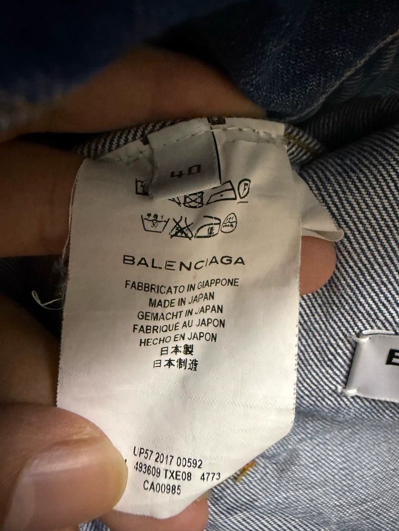 Balenciaga Balenciaga size 40 Denim jacket with logo on back Size US XXS / EU 40 - 3 Thumbnail