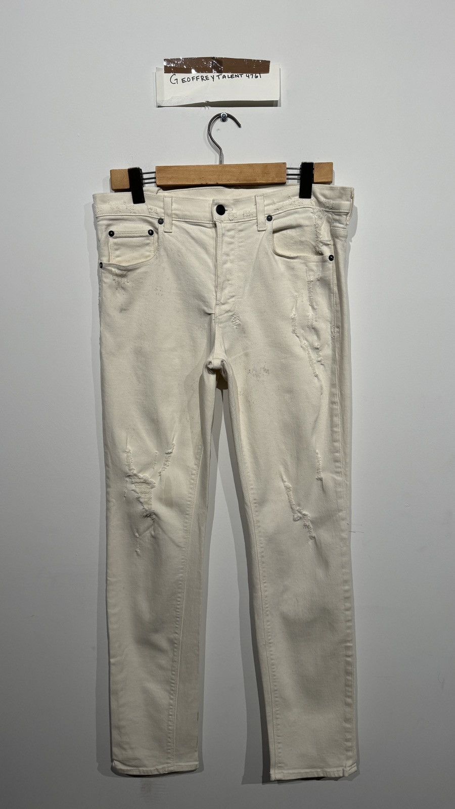Ksubi Chitch Whitenoise Distressed Skinny Jeans - Size 32