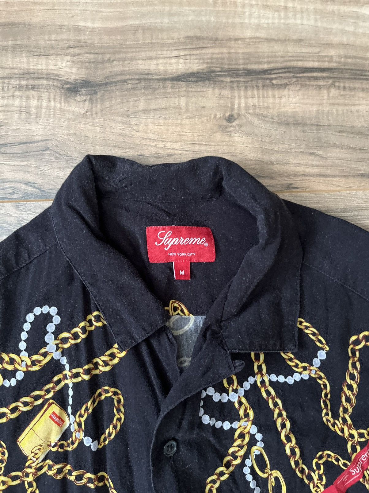 Supreme Supreme Chains Rayon S/S Shirt Size US M / EU 48-50 / 2 - 8 Thumbnail