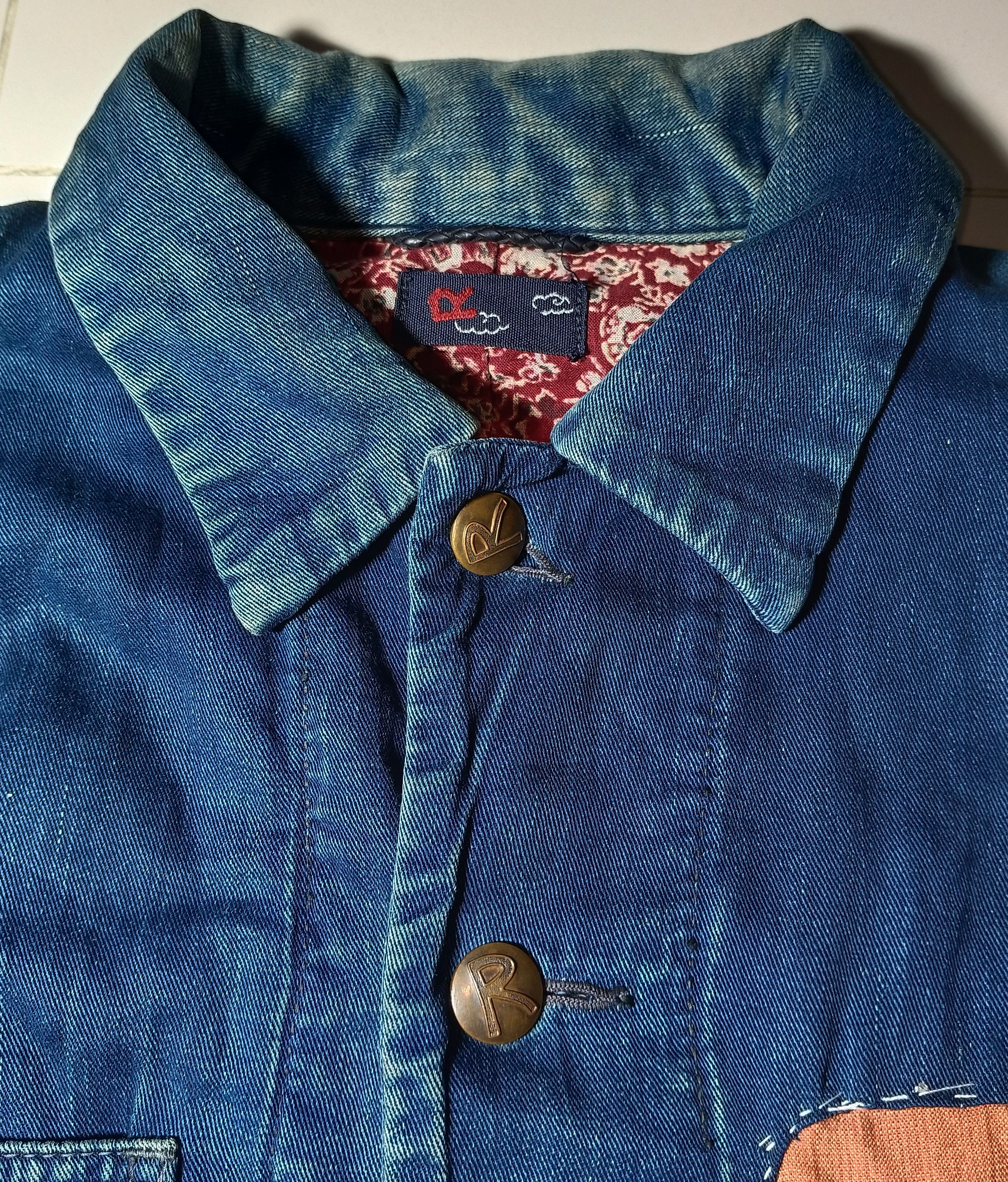 45rpm × Indigo Vintage 45RPM Distressed Indigo Chrome Jacket Size US S / EU 44-46 / 1 - 6 Thumbnail