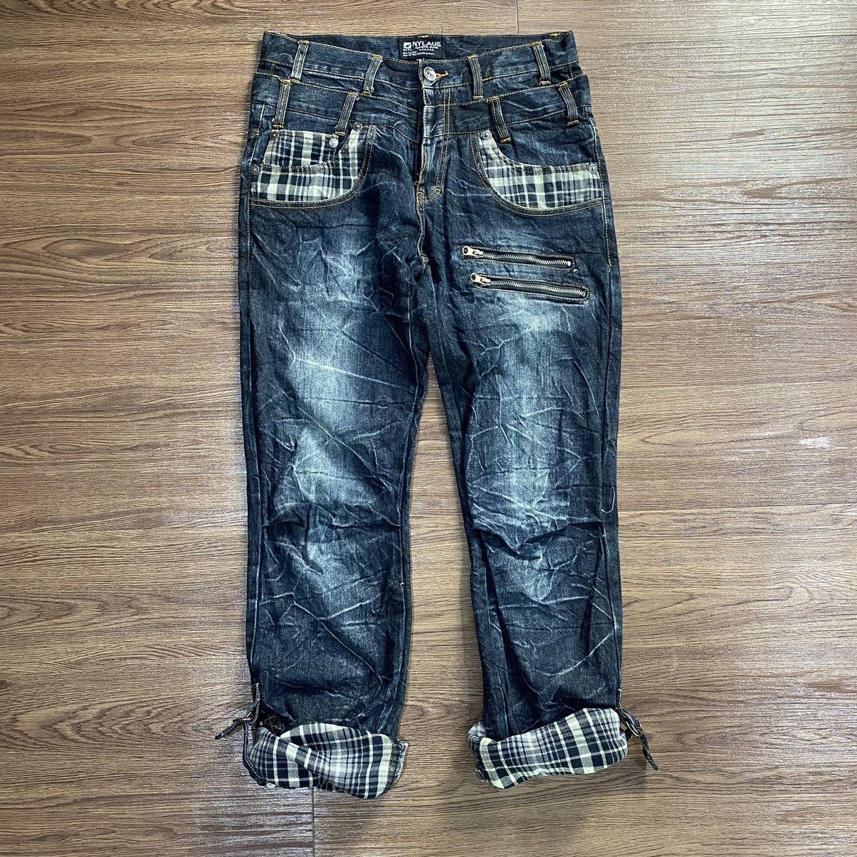 Hysteric Glamour DOUBLE WAIST JEANS NYLAUS CLOTHING RUSTY DENIM DISTRESSED Size US 31 - 2 Thumbnail