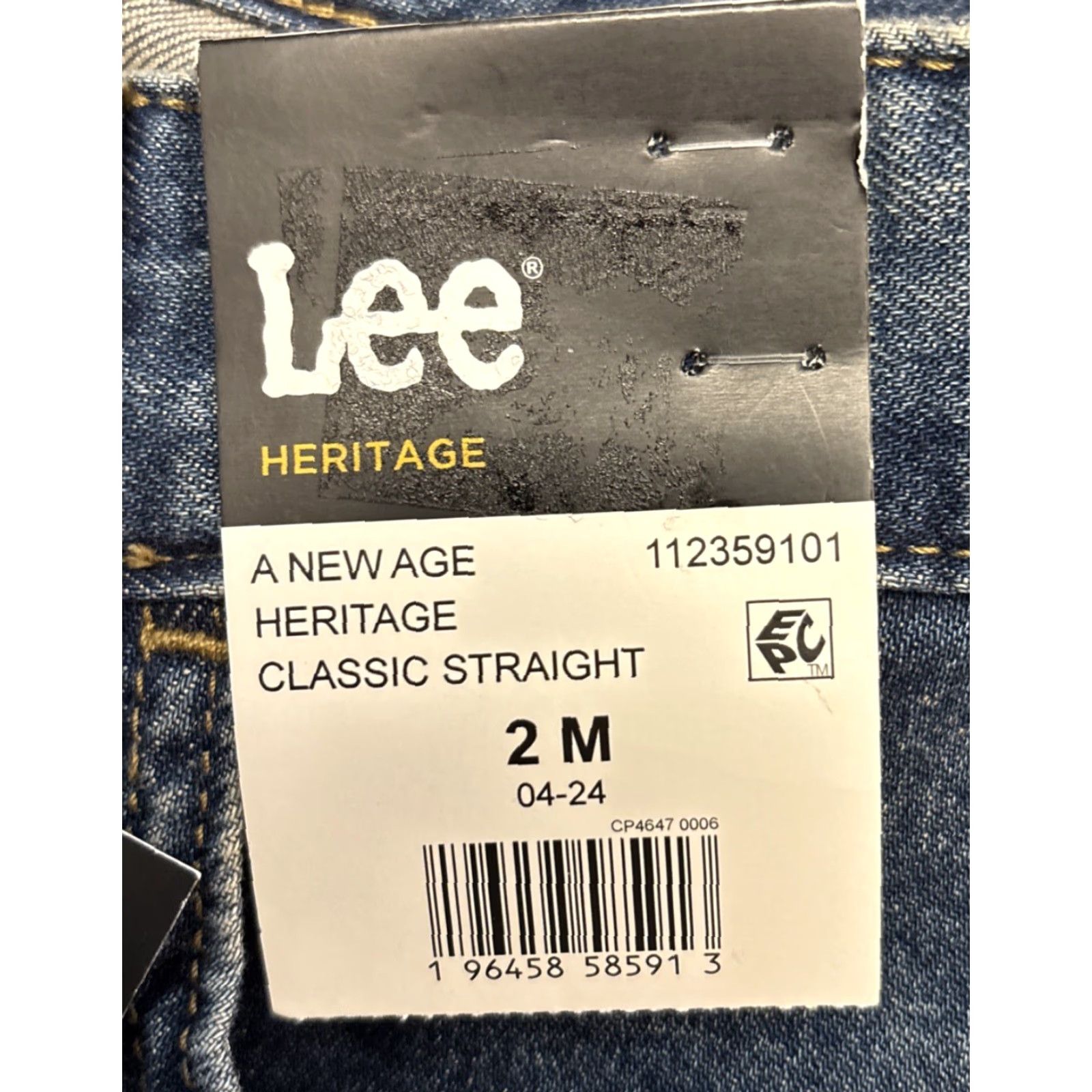 Lee Lee Heritage Straight Leg Jeans 2 Regular Small Belt Loops 28x28.5 High-Rise Blue Denim Stretch Women's Jeans Size 26" / US 2 / IT 38 - 6 Thumbnail