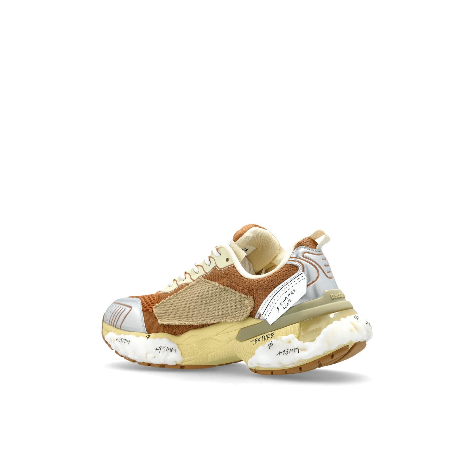 Dsquared2 DSQUARED2 Faster Brown Fabric Sneakers New And Authentic (Me Size US 10 / EU 43 - 3 Thumbnail