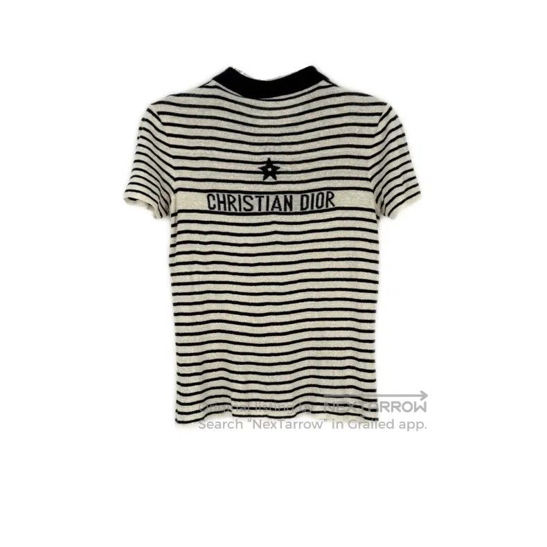 Dior Dior Dark blue and white striped five-pointed star logo sh Size M / US 6-8 / IT 42-44 - 2 Thumbnail
