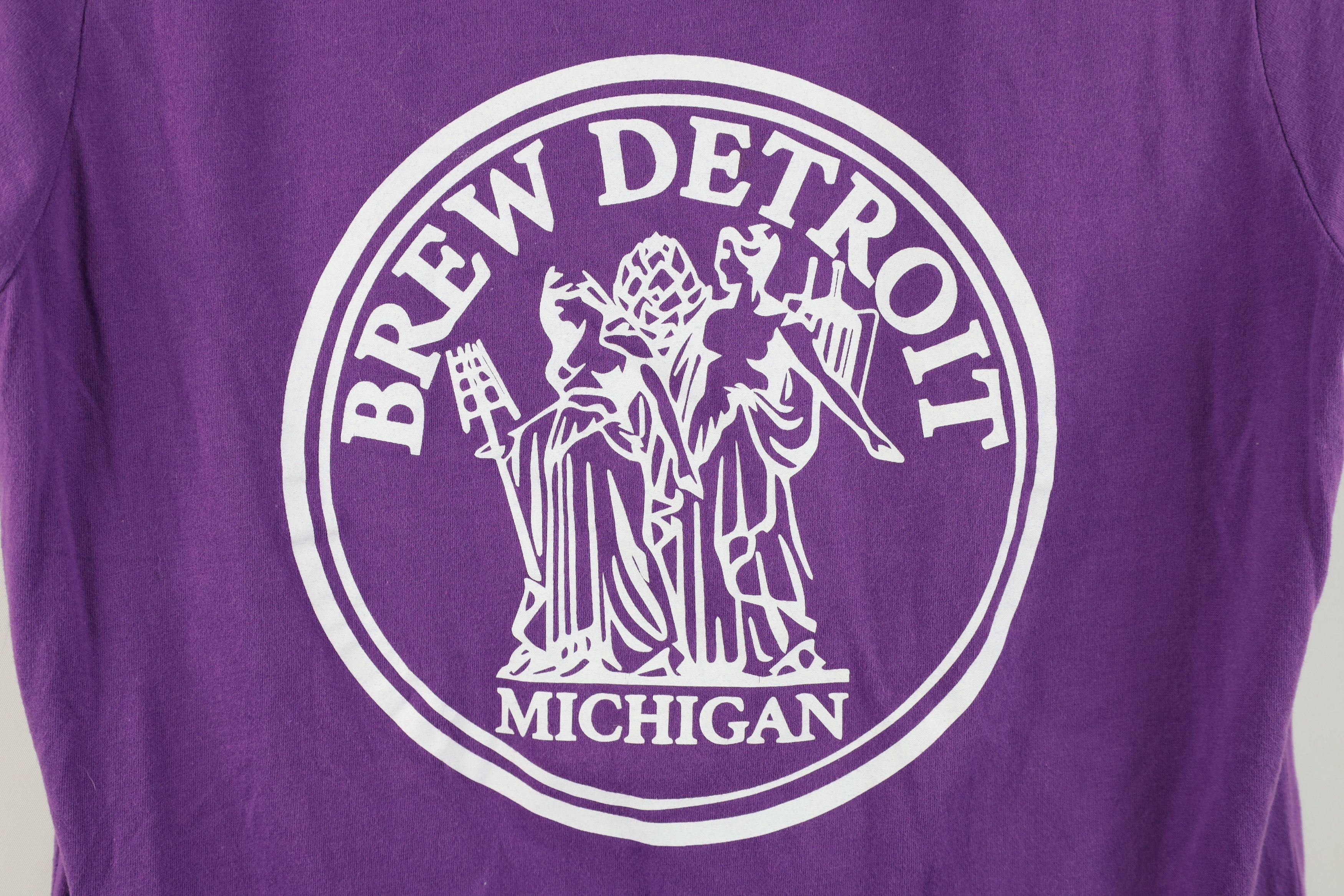 Vintage Vintage Y2K Streetwear Brew Detroit Michigan Beer T-Shirt Size M / US 6-8 / IT 42-44 - 4 Thumbnail
