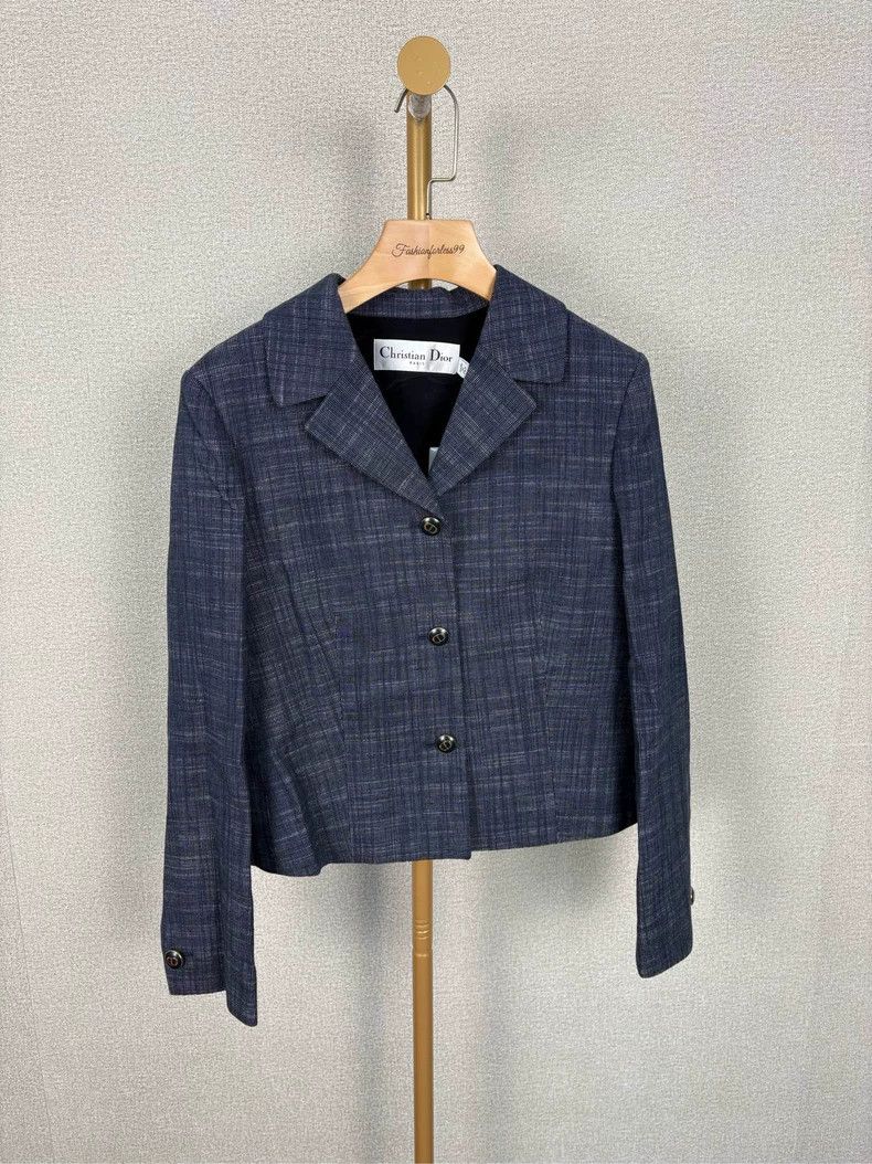 Dior Dior Blue lapel long-sleeved jacket 2504-Nextarrow Size XS / US 0-2 / IT 36-38 - 1 Thumbnail