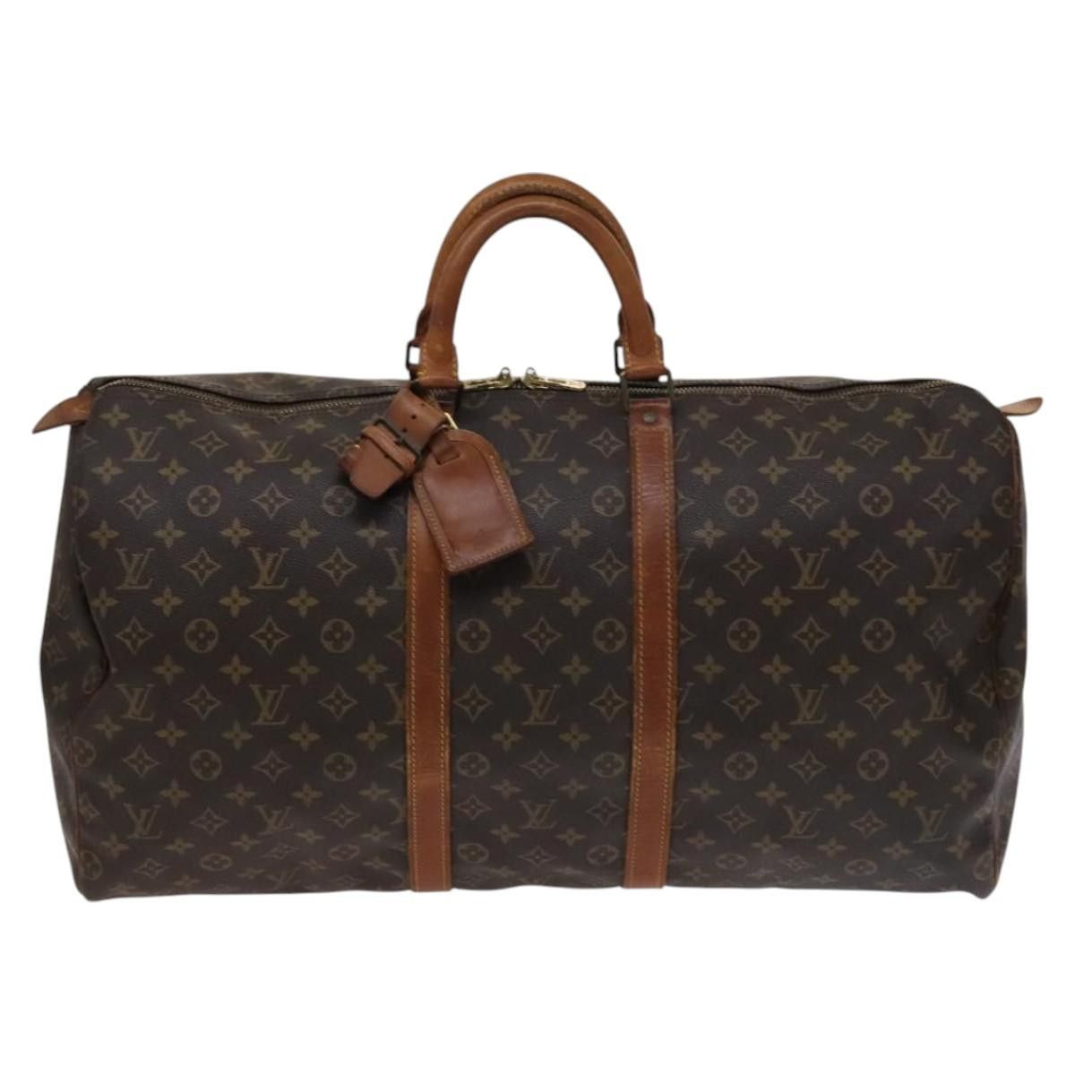 Louis Vuitton Keepall 55 Brown Canvas Travel Bag (Pre-Owned) Size ONE SIZE - 1 Thumbnail