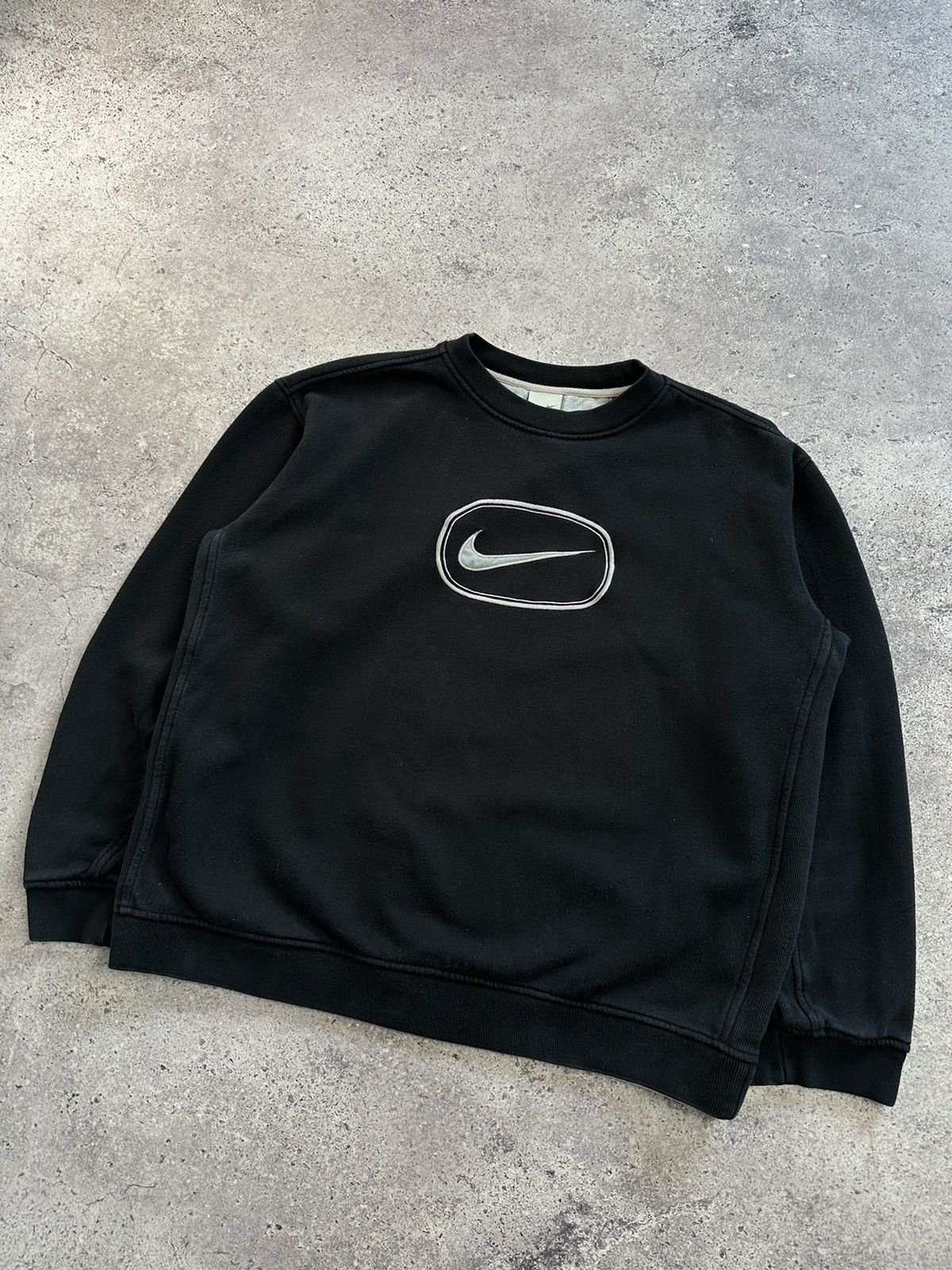 Nike × Vintage Vintage Nike Y2K Sweatshirt Big Logo Drill Swoosh Size US M / EU 48-50 / 2 - 3 Thumbnail