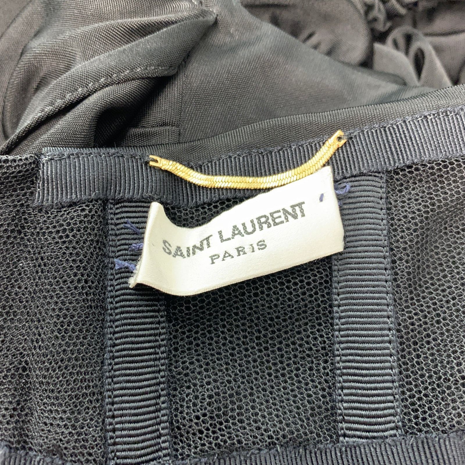 Saint Laurent Paris SAINT LAURENT Size 2 Black Jersey Ruched Bralette Dress Top Size XS / US 0-2 / IT 36-38 - 5 Thumbnail