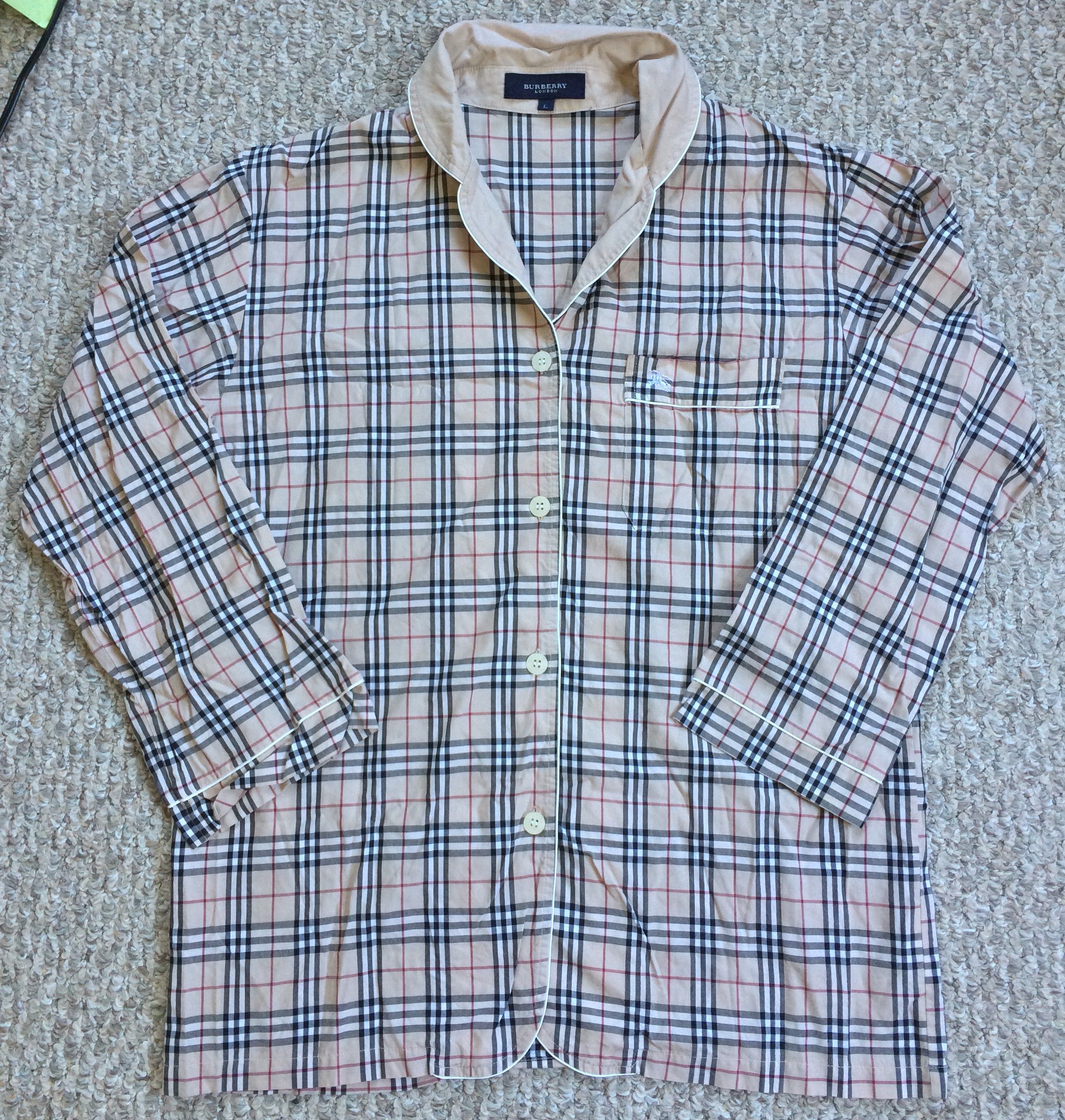 Burberry Burberry Nova Check Plaid Button Up Shirt Size L / US 10 / IT 46 - 1 Thumbnail
