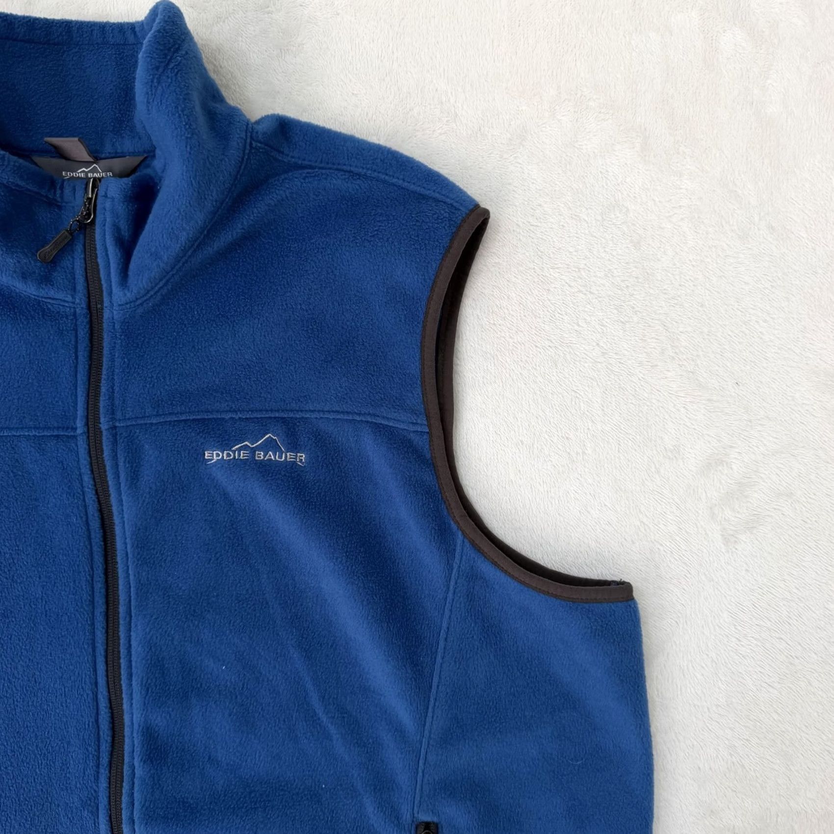 Eddie Bauer Eddie Bauer Vest Mens XL Blue Fleece Full Zip Stand Collar Outdoor Casual Size US XL / EU 56 / 4 - 3 Thumbnail