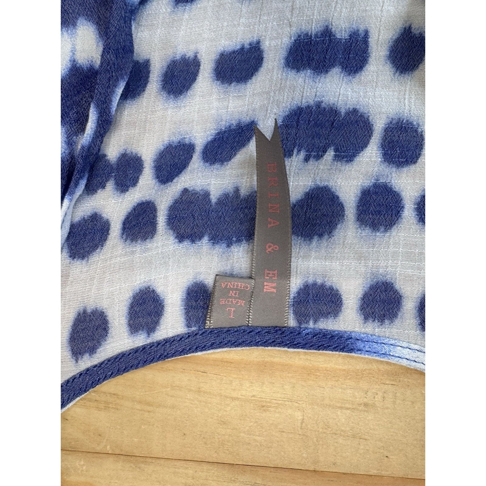 Other Brina & Em Women’s Blue & White Tie Dyed Cover Up Size Large Size L / US 10 / IT 46 - 5 Thumbnail
