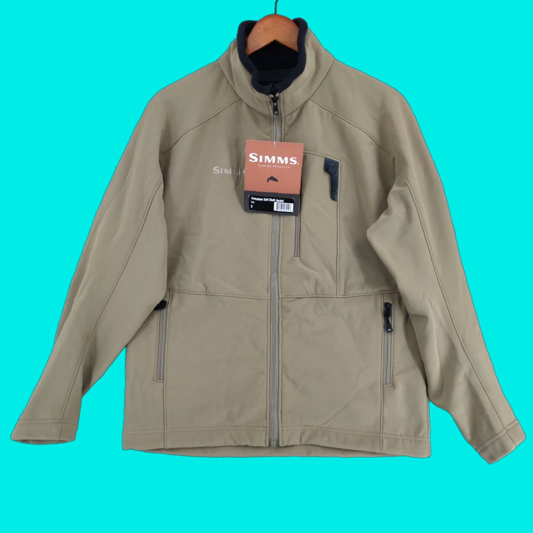 Vintage Simms Freestone Soft Shell Jacket Mens Small Brown Full Zip Windbreaker Size US S / EU 44-46 / 1 - 1 Thumbnail