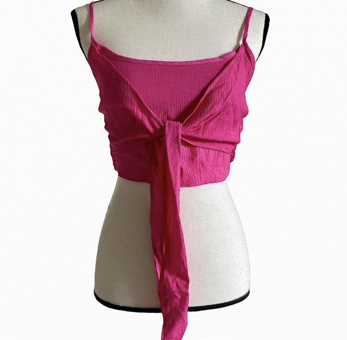 Other PINK BOW & TIE ADJUSTABLE CAMI CROP TOP TANK Size S / US 4 / IT 40 - 4 Thumbnail