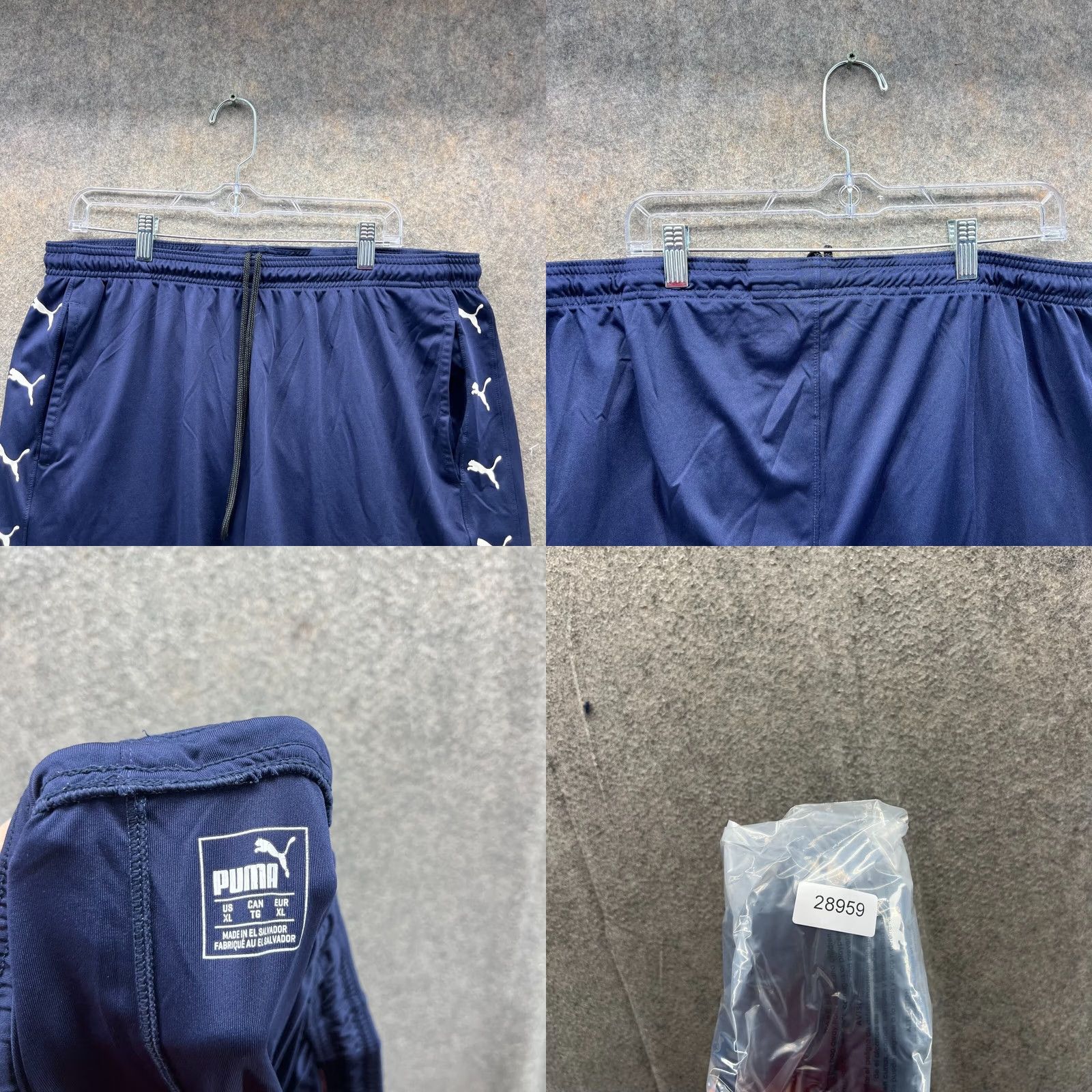 Puma PUMA Shorts Mens XL Blue Athletic Basketball Elastic Waist All over Logo Vtg Size US 36 / EU 52 - 8 Thumbnail