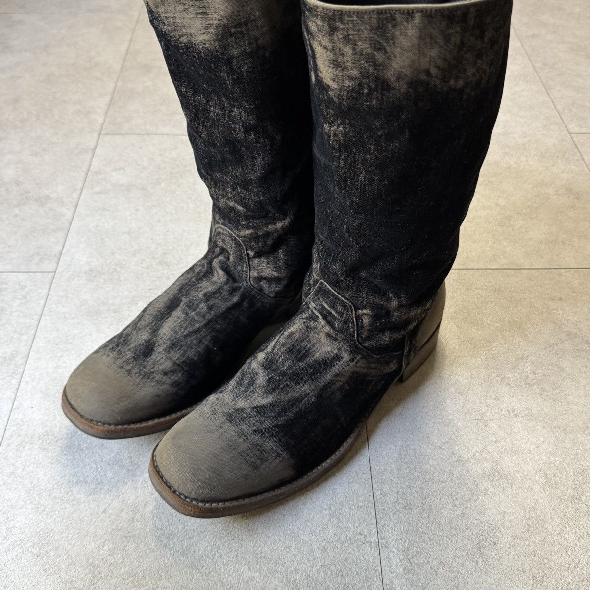 Jun Takahashi × Undercover Undercover but beautiful Denim Boots Size US 10.5 / EU 43-44 - 3 Thumbnail