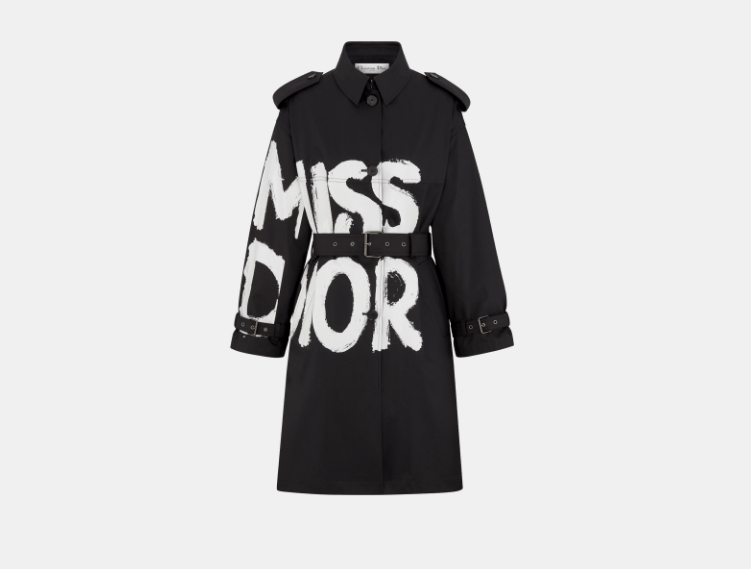 o1w1db11225 457M53 Trench Coat in Black/White