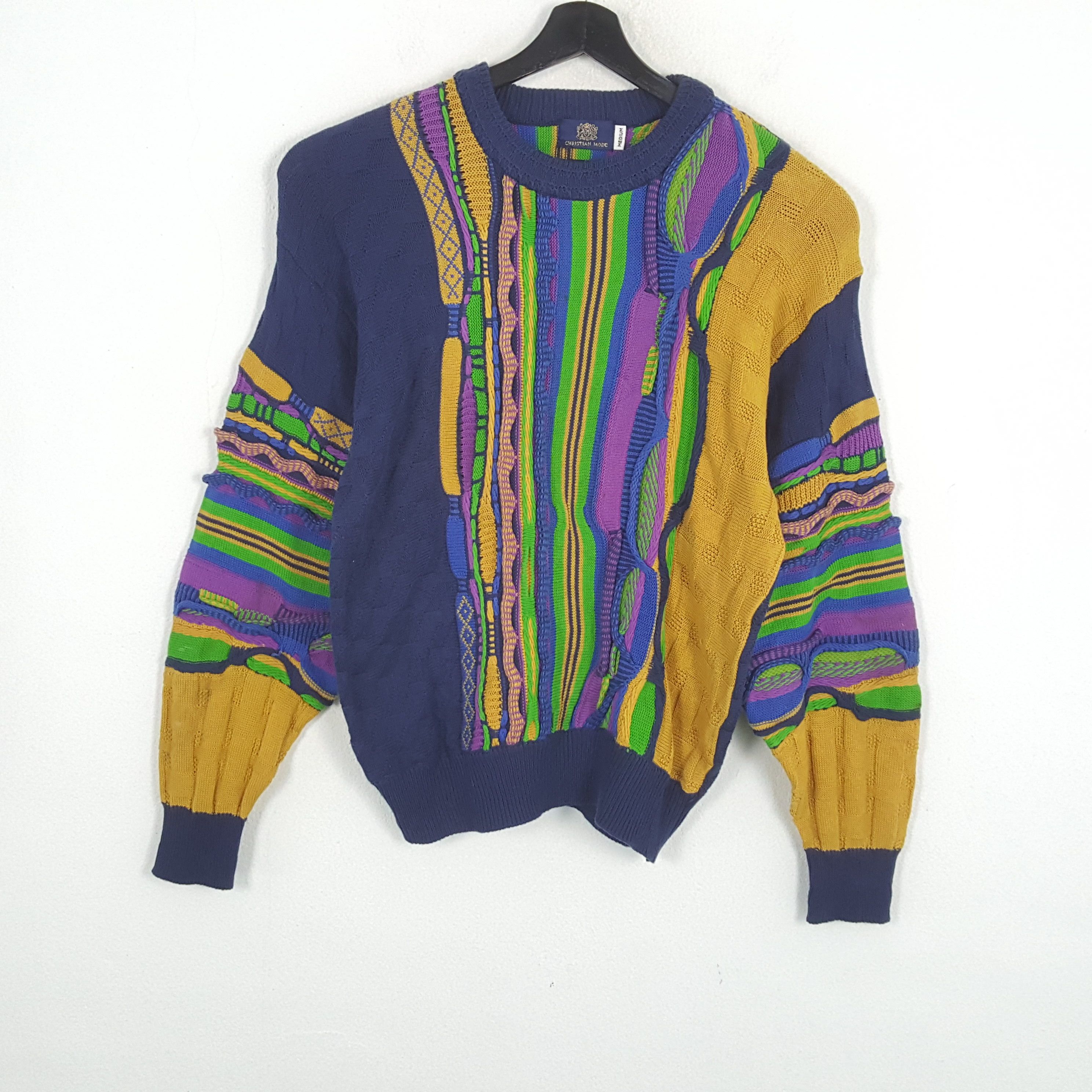 Vintage CHRISTIAN MODE Nice Design Knitwear Sweatshirt Size US S / EU 44-46 / 1 - 1 Thumbnail