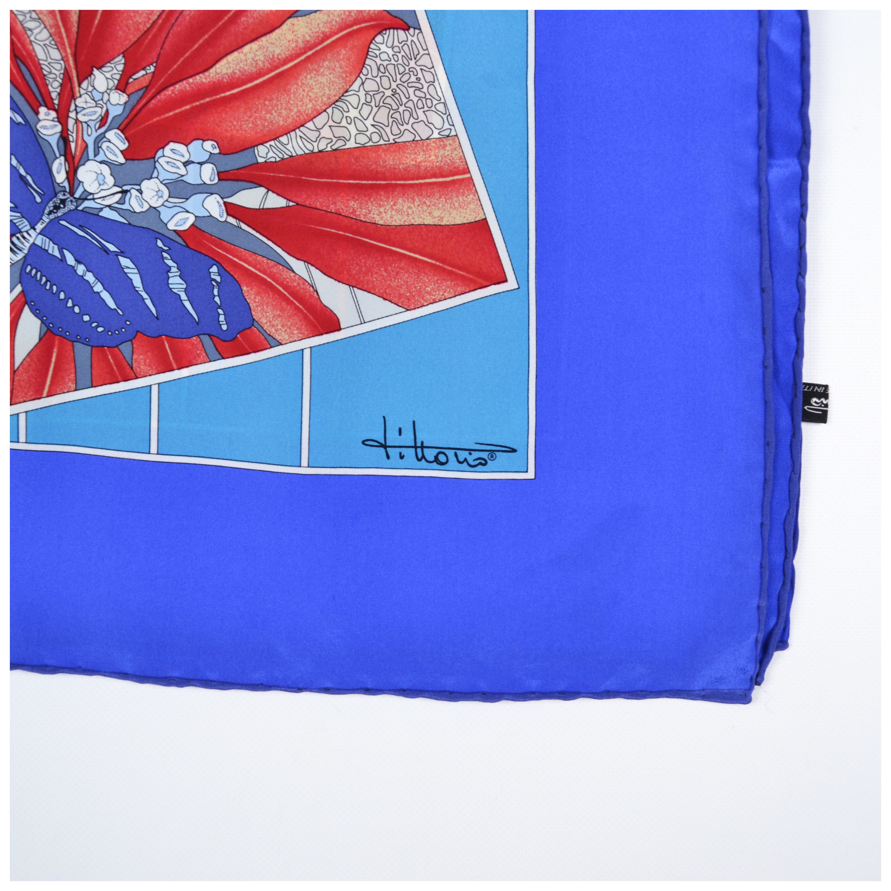 Vintage Vintage Tittorio Silk Scarf With Butterflies, Moths &Flowers Size ONE SIZE - 3 Thumbnail