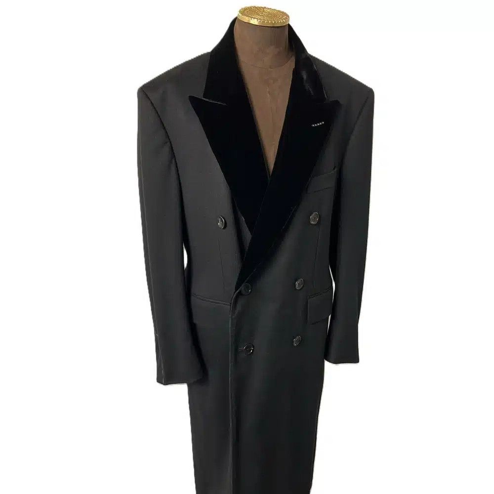 Tom Ford o1loc1c0725 41MS40 Double Breasted Cashmere Coat in Black Size US M / EU 48-50 / 2 - 1 Preview